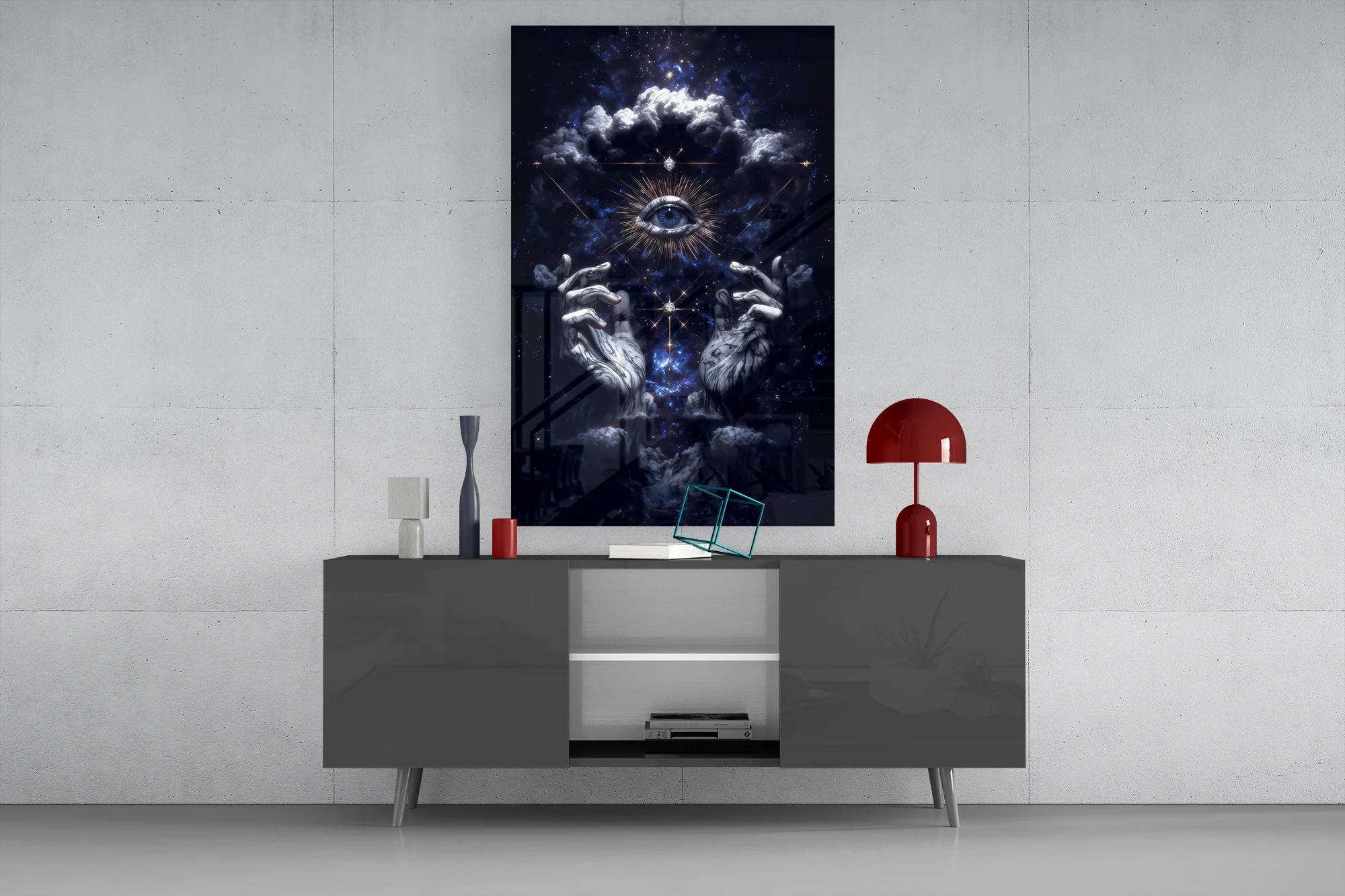 Cosmic Hands Reveal All Glass Wall Art - Image 8