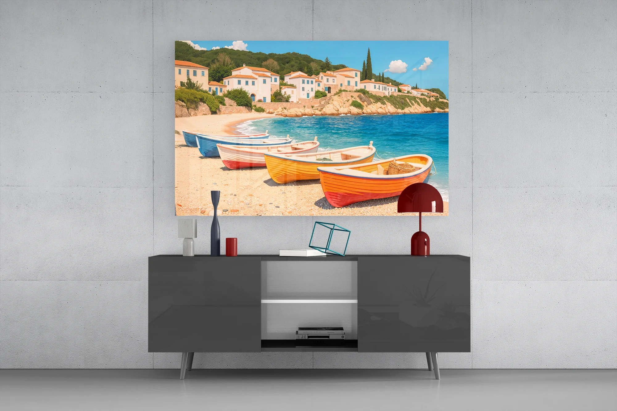 Coastal Serenity Glass Wall Art - Image 8