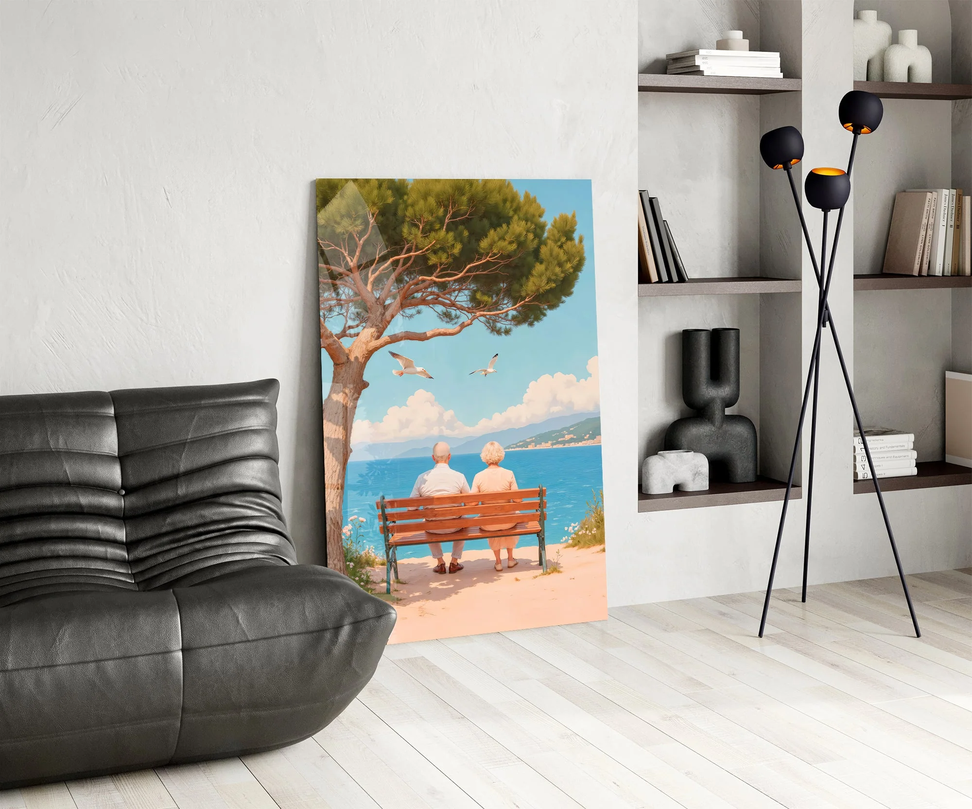 Peaceful Seaside View Glass Wall Art - Image 6