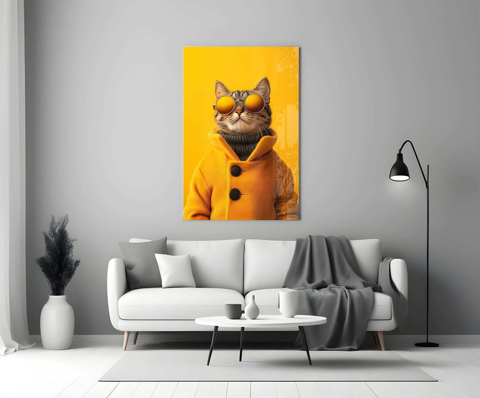 Sophisticated Feline Style Glass Wall Art - Image 5