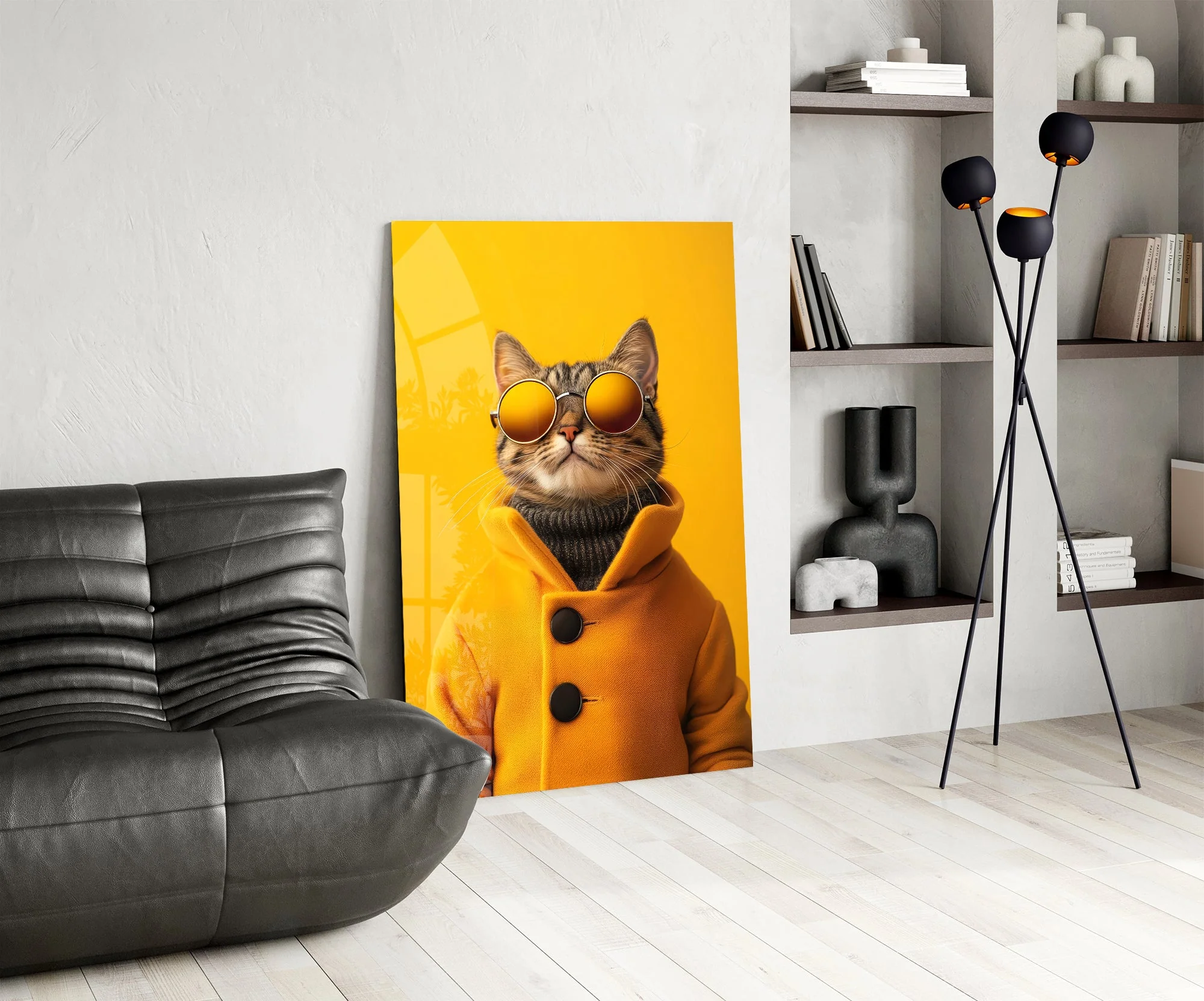 Sophisticated Feline Style Glass Wall Art - Image 6