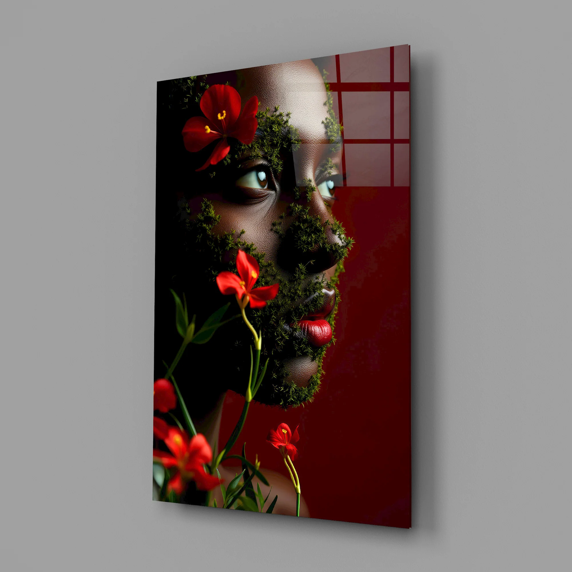 Floral Veil Glass Wall Art - Image 2