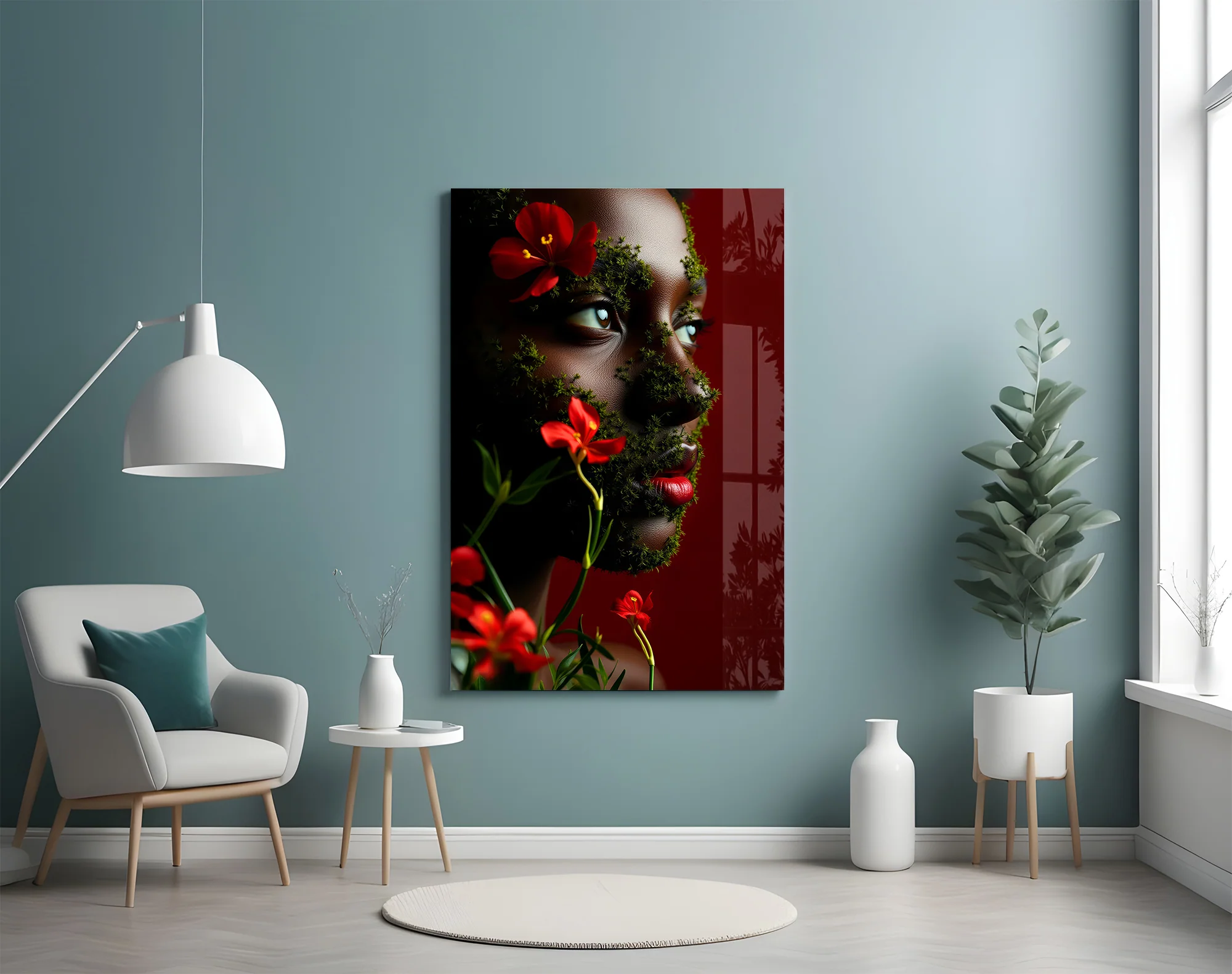 Floral Veil Glass Wall Art - Image 4