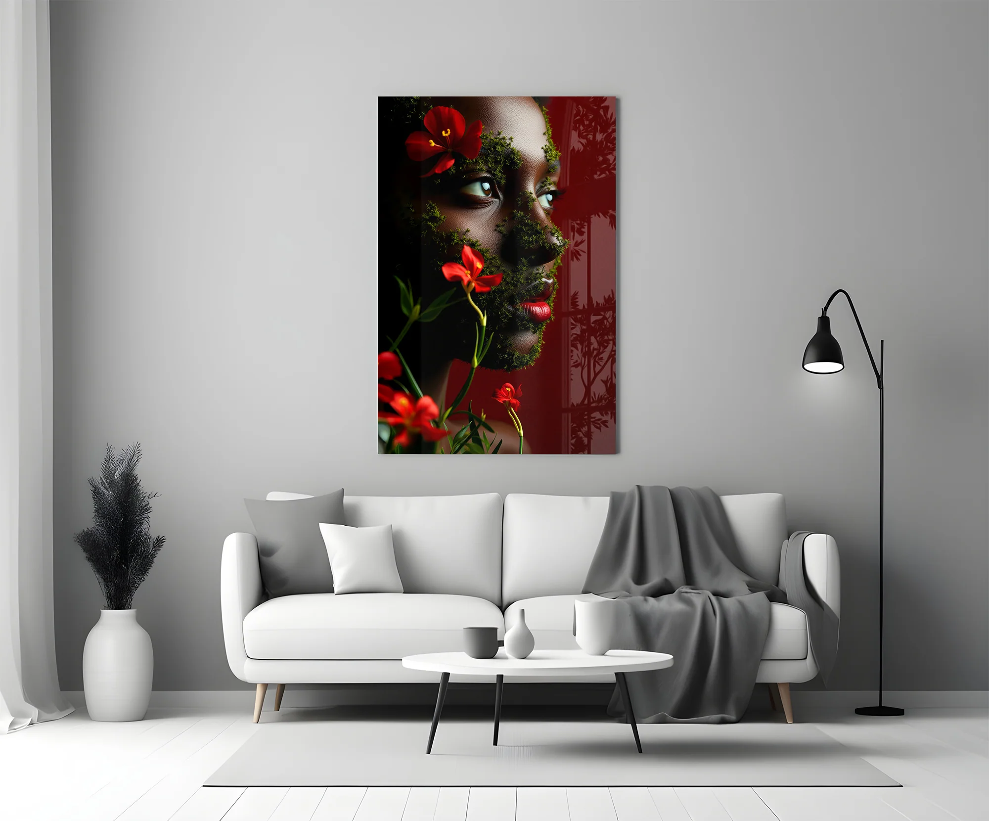 Floral Veil Glass Wall Art - Image 5