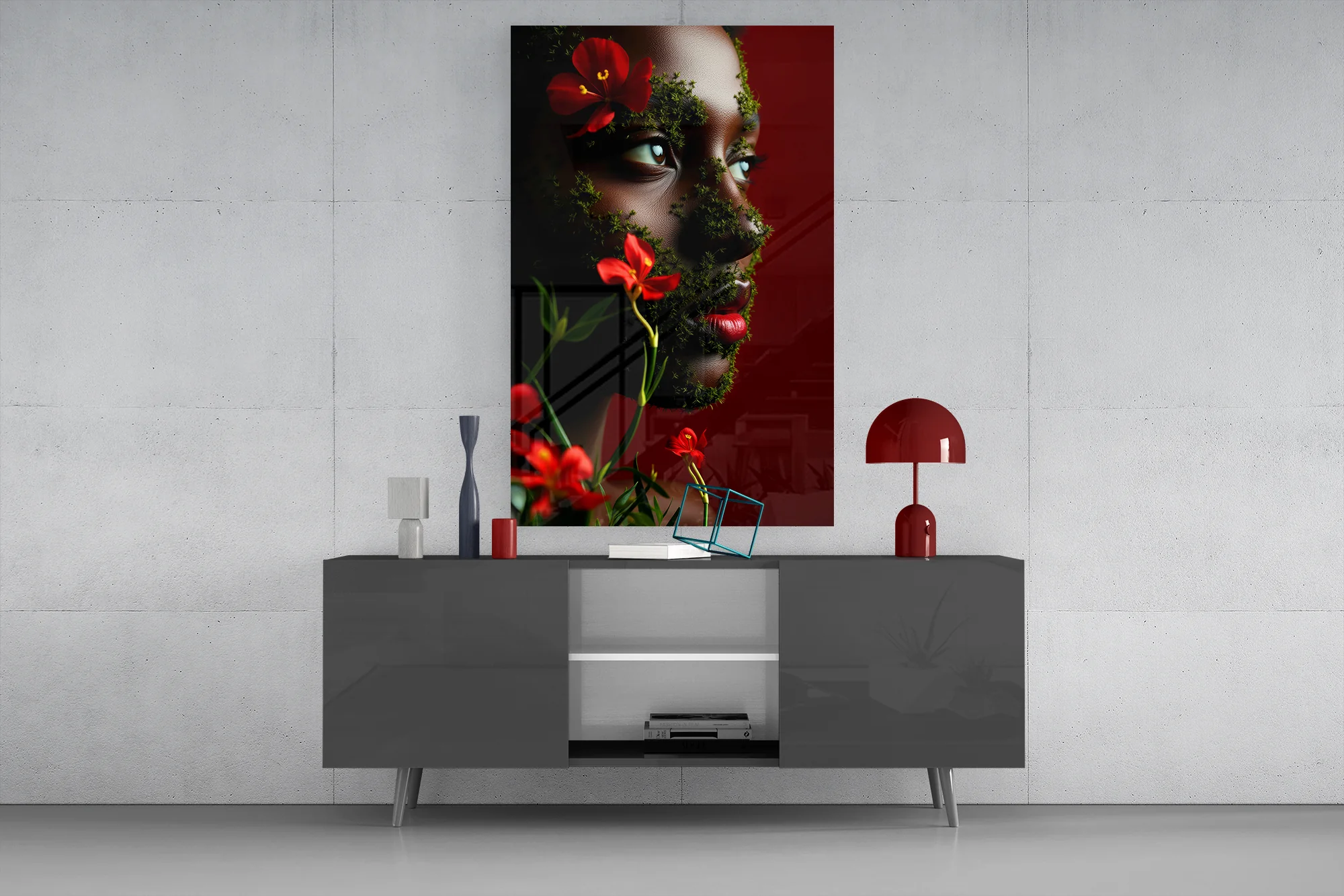Floral Veil Glass Wall Art - Image 8
