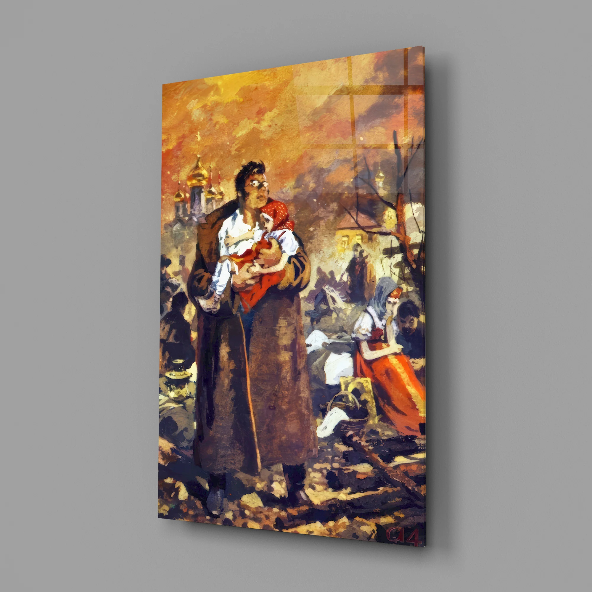 Epic Renaissance Battle Scene Glass Wall Art - Image 2