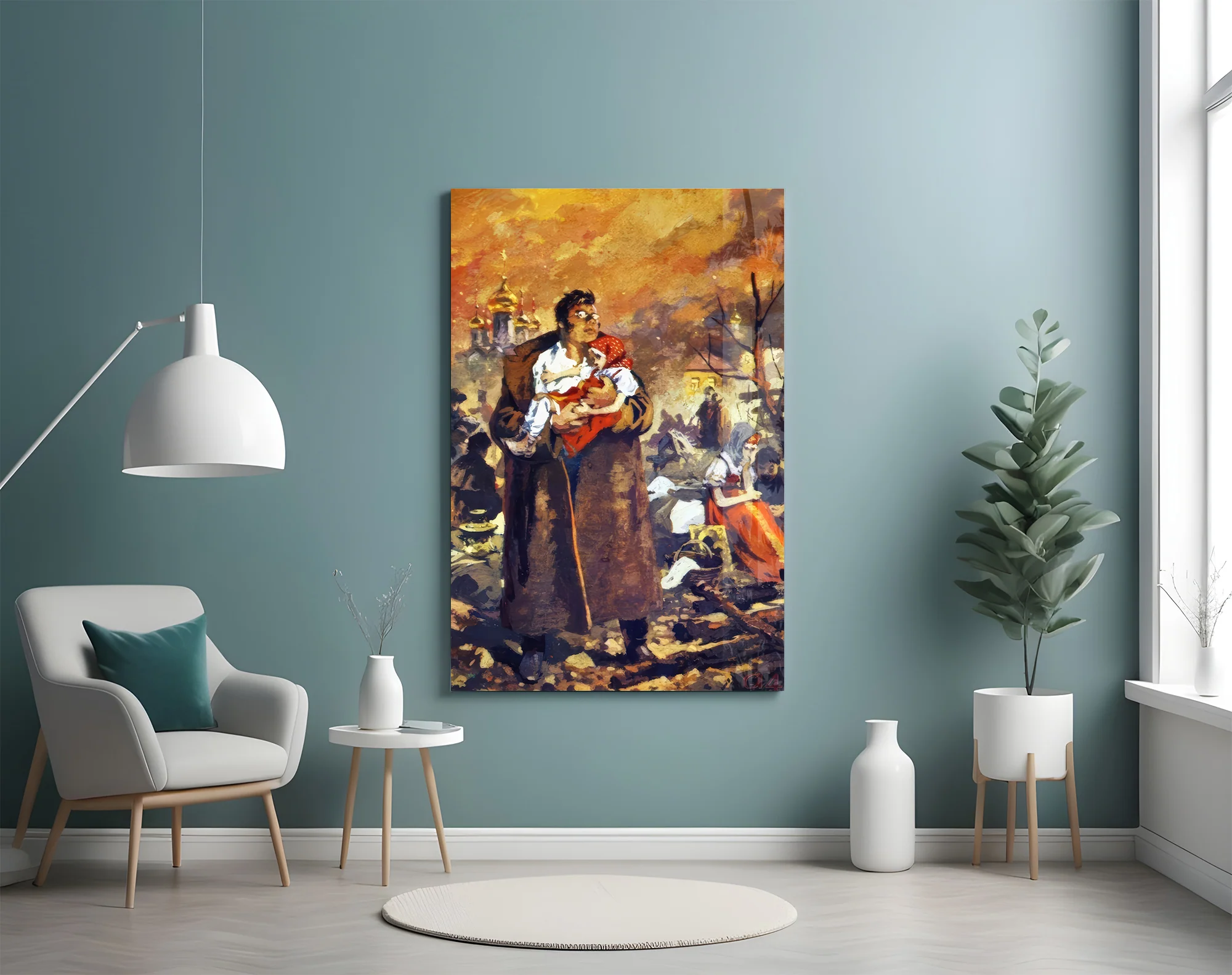 Epic Renaissance Battle Scene Glass Wall Art - Image 4