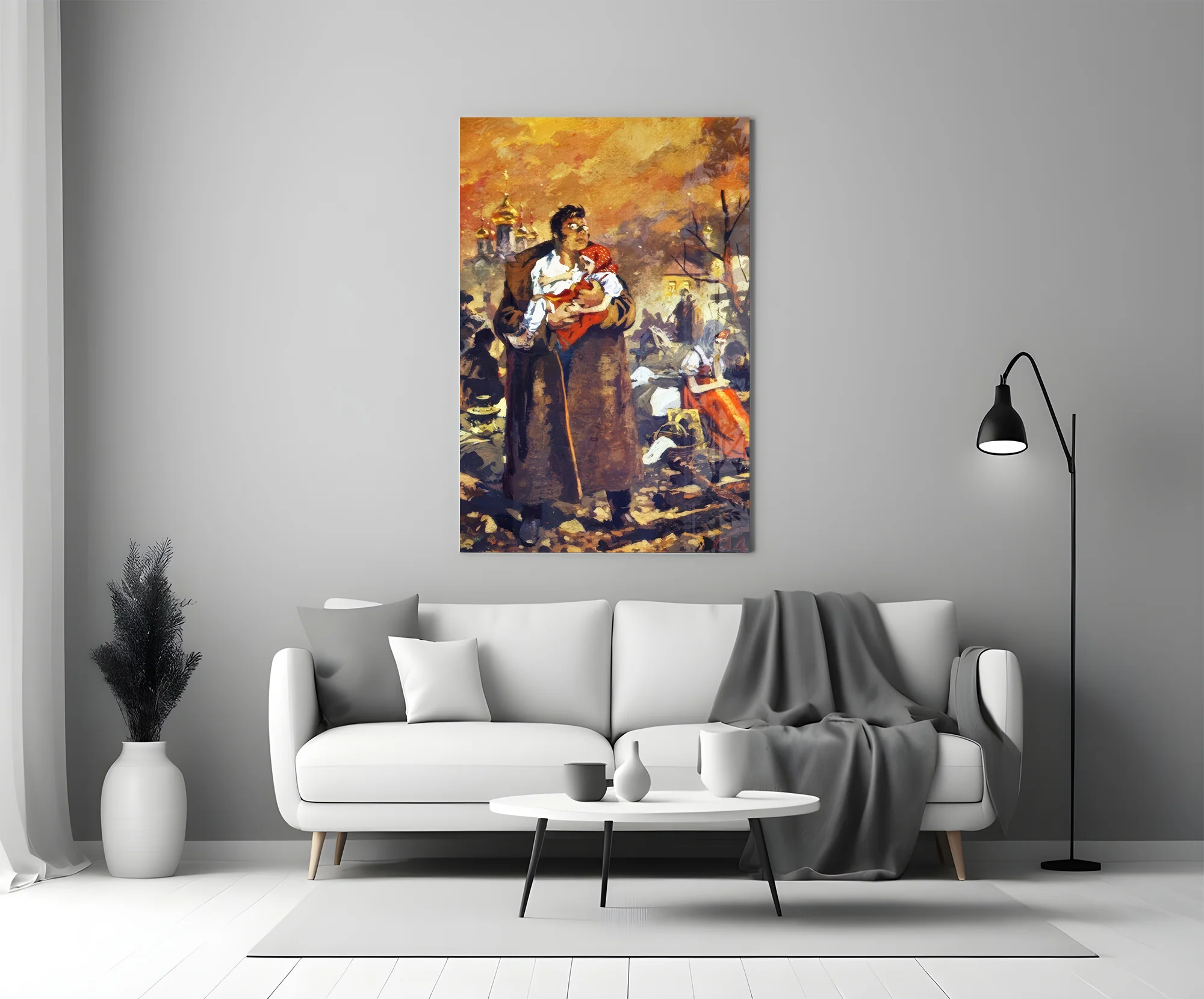 Epic Renaissance Battle Scene Glass Wall Art - Image 5