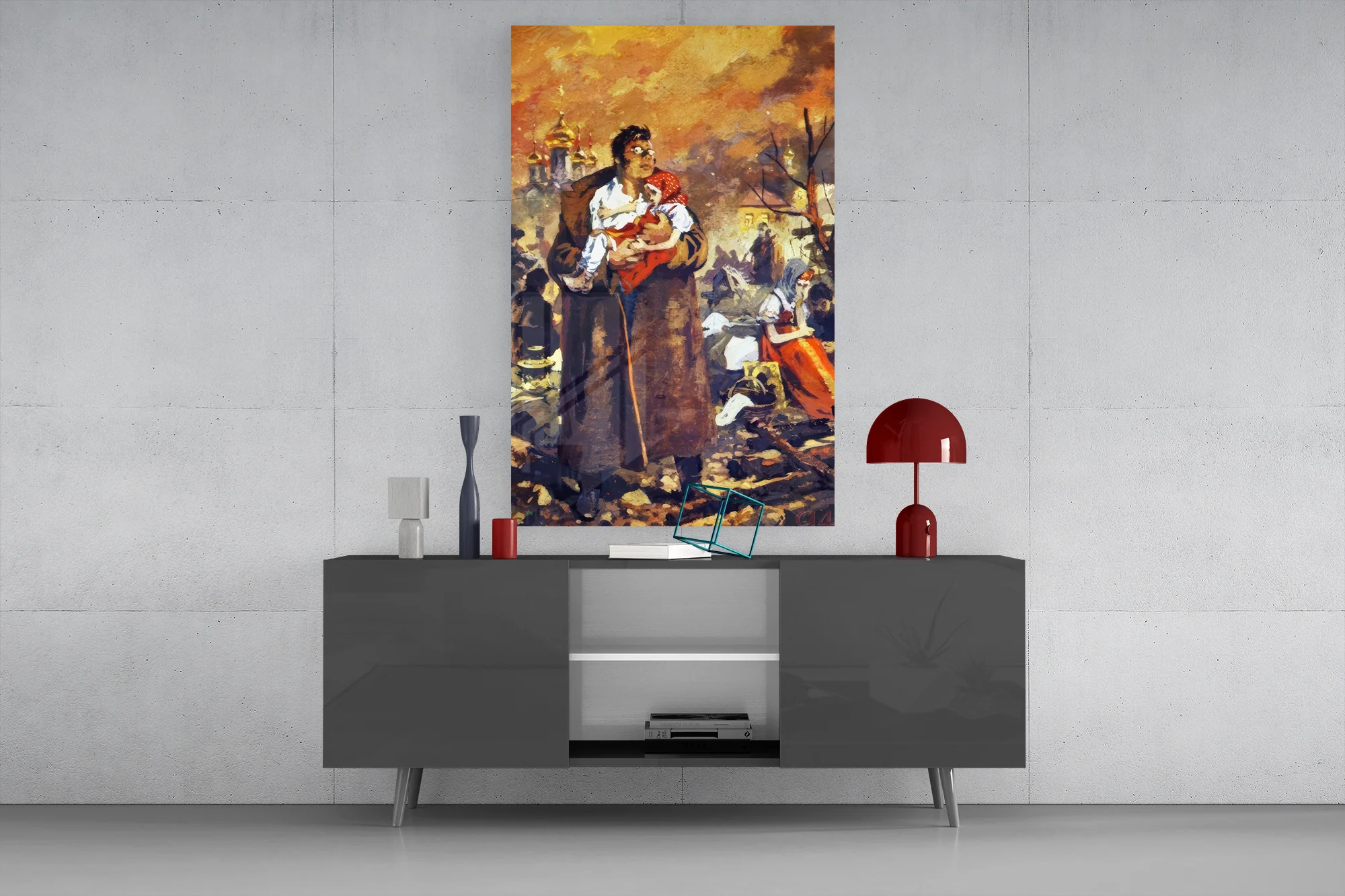 Epic Renaissance Battle Scene Glass Wall Art - Image 8