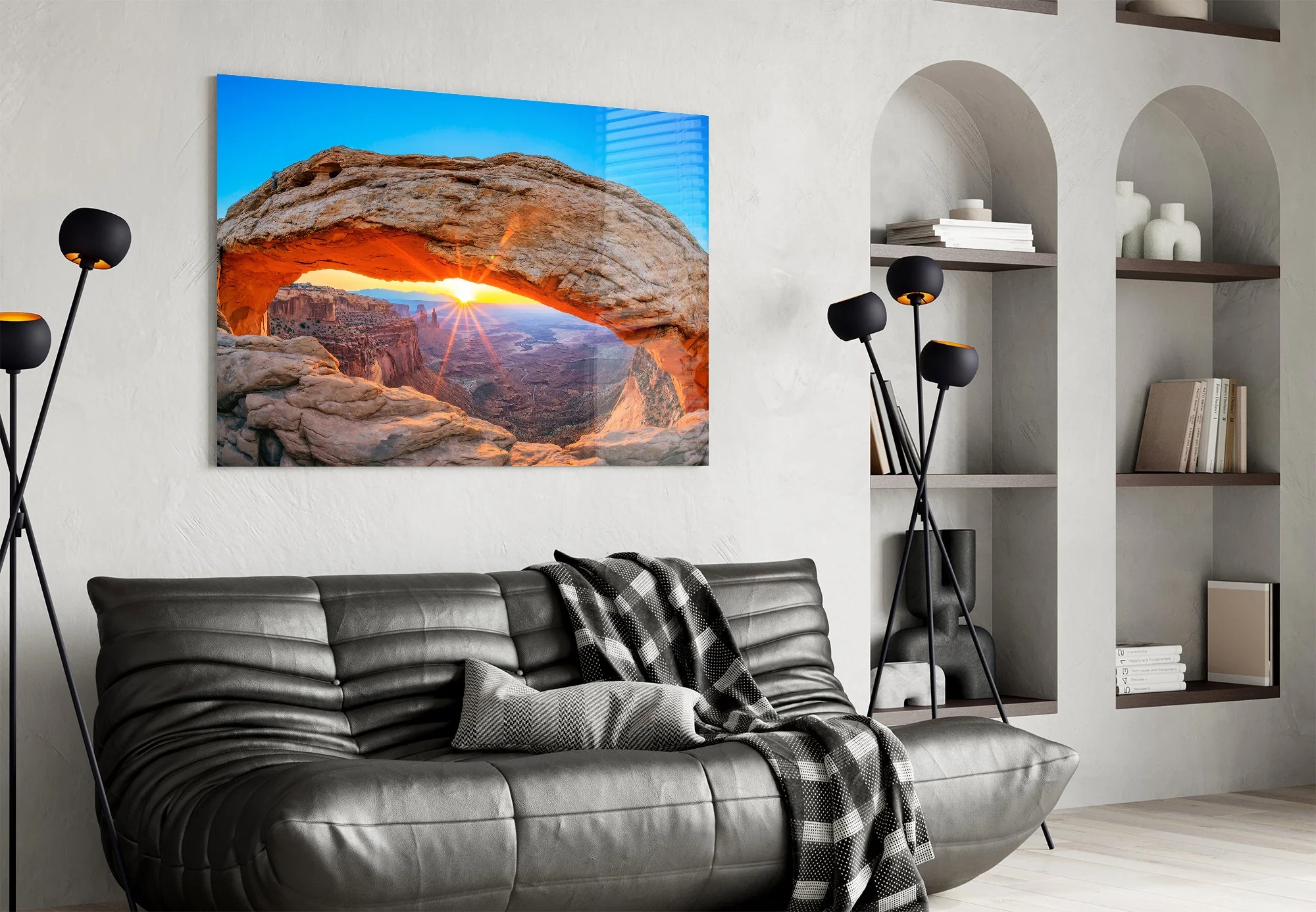 Radiant Mesa Arch Glass Wall Art - Image 4