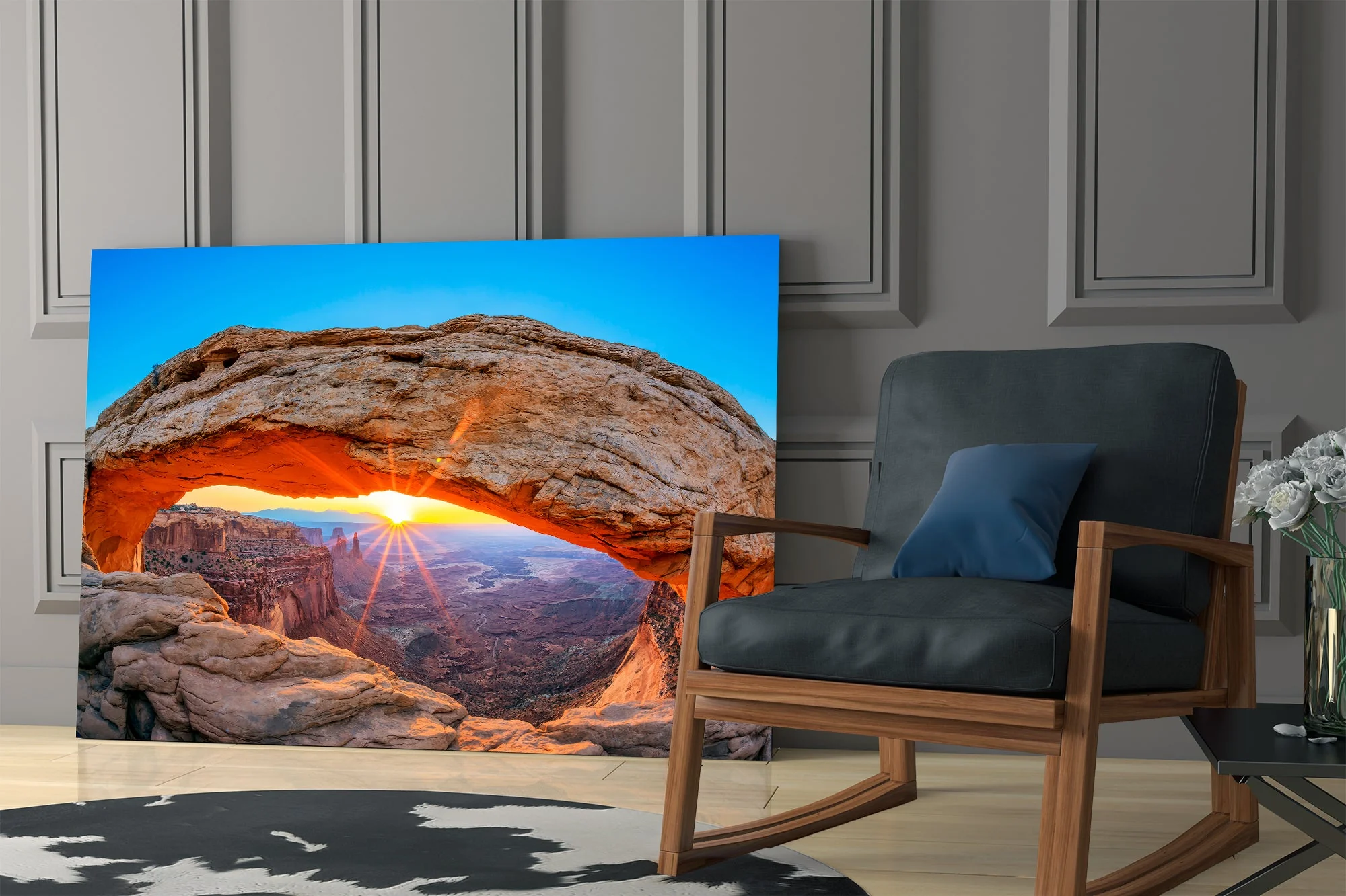 Radiant Mesa Arch Glass Wall Art - Image 7