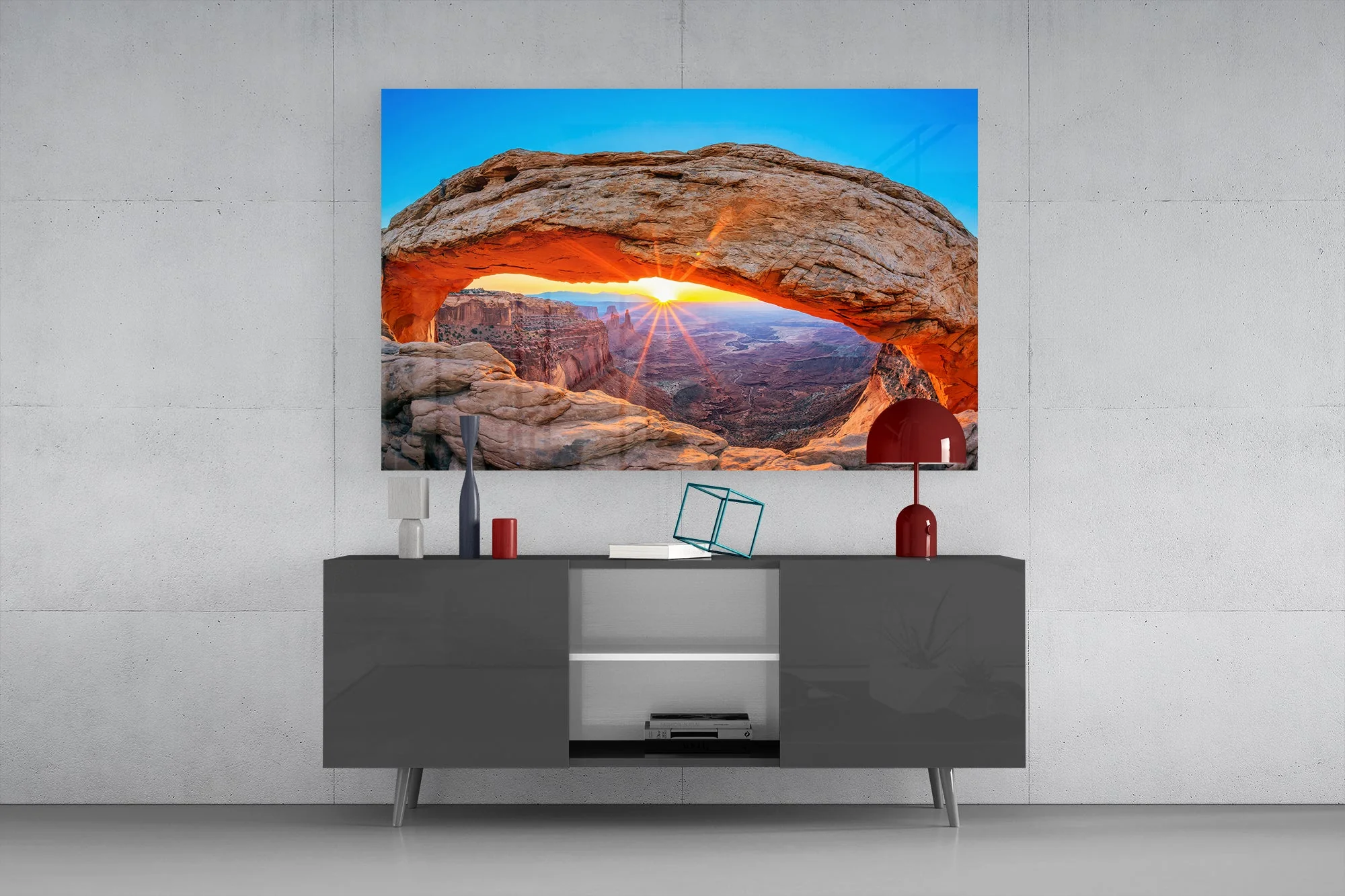 Radiant Mesa Arch Glass Wall Art - Image 8