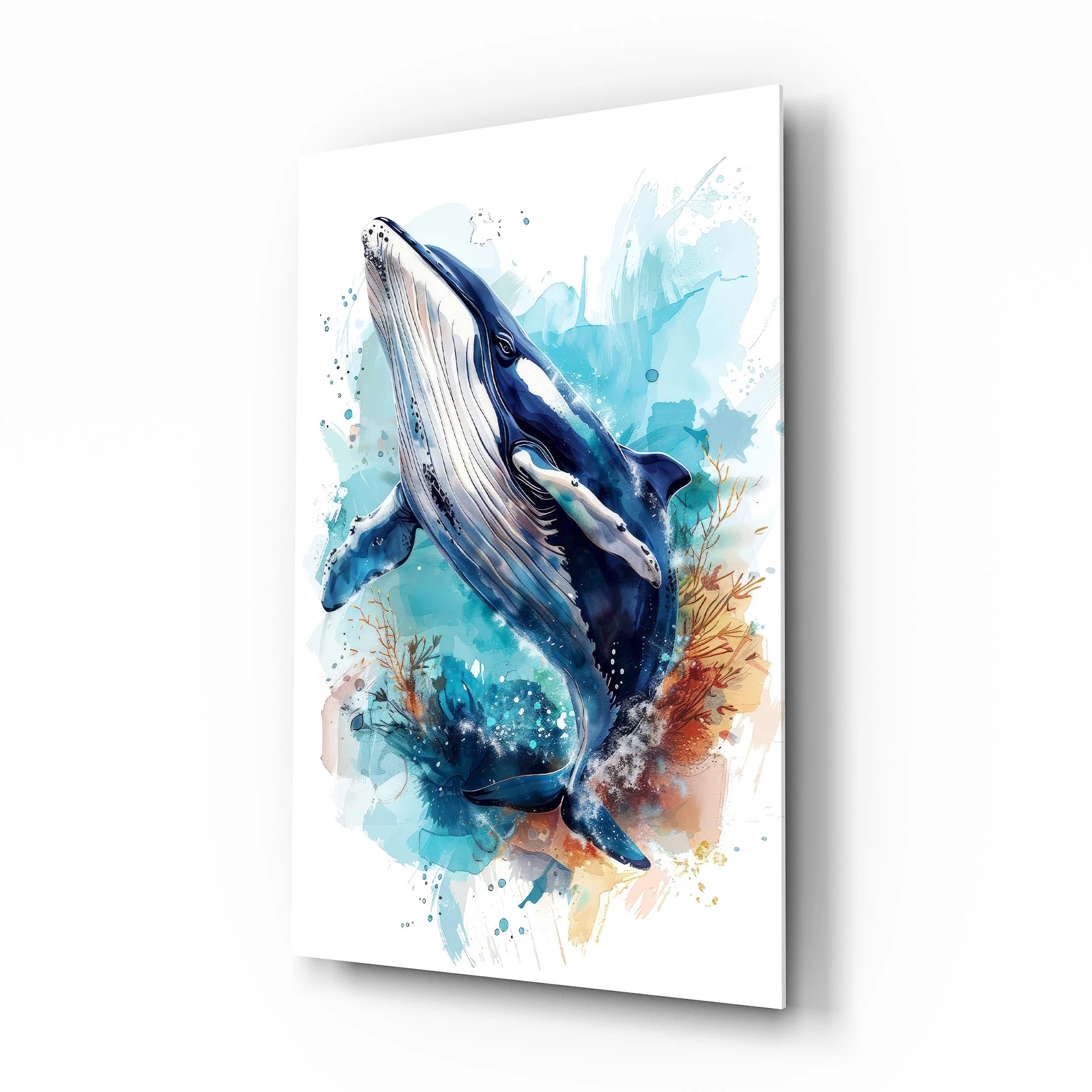 Majestic Deep Blue Breach Glass Wall Art