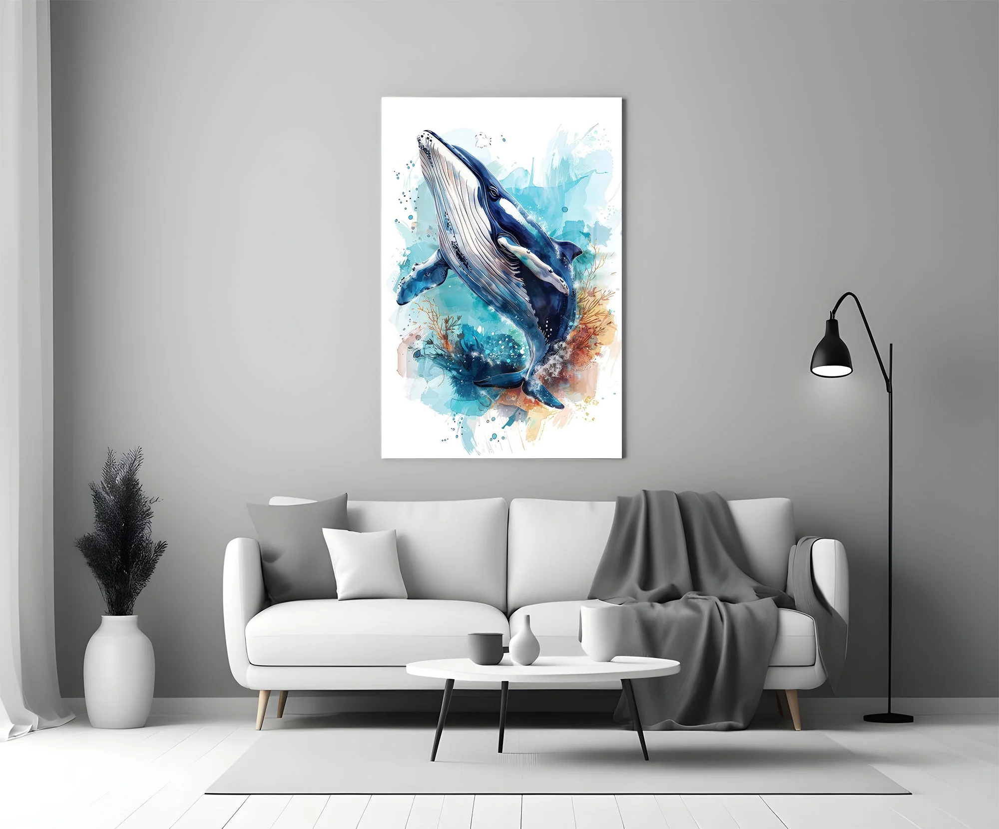 Majestic Deep Blue Breach Glass Wall Art - Image 5