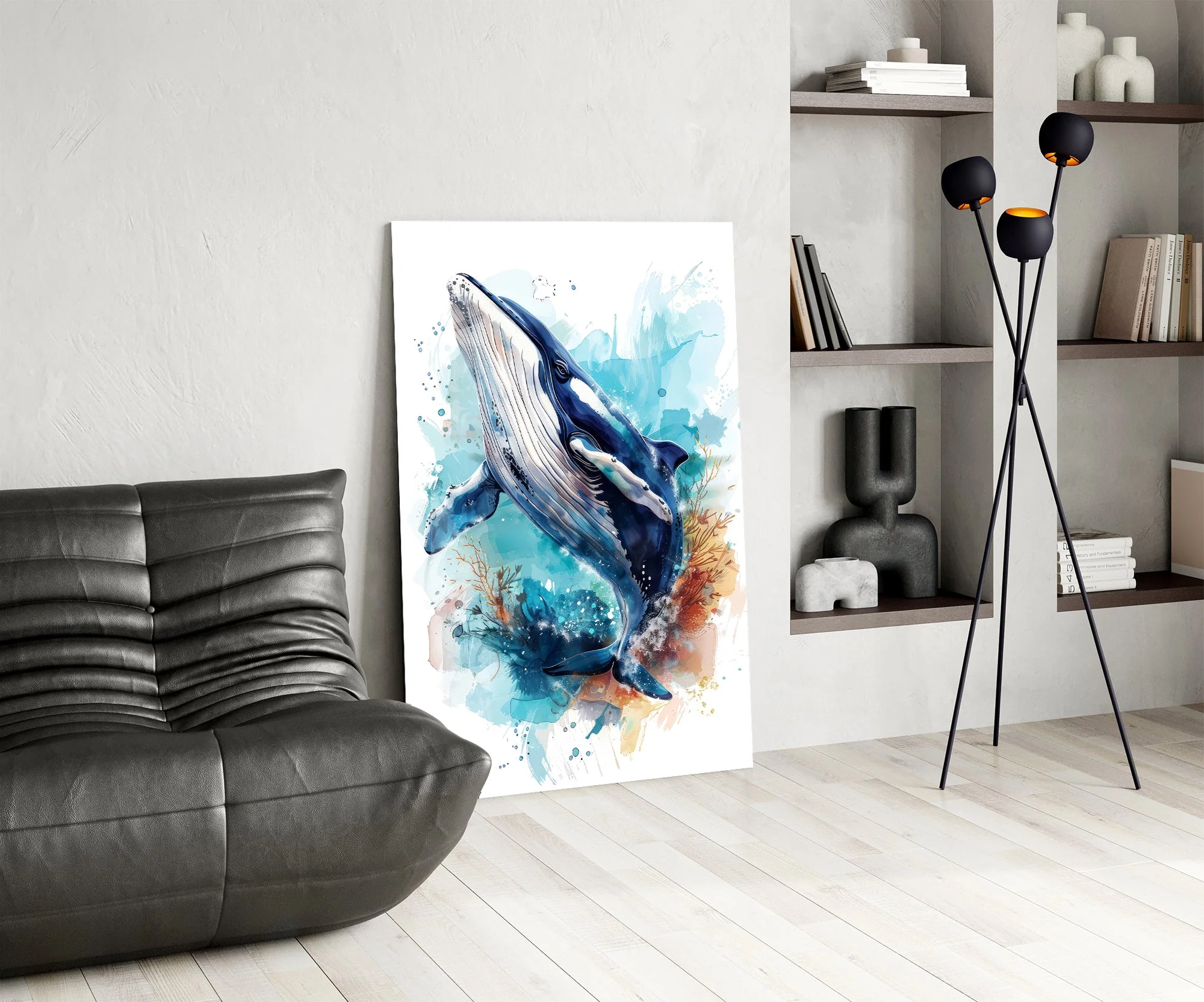 Majestic Deep Blue Breach Glass Wall Art - Image 6