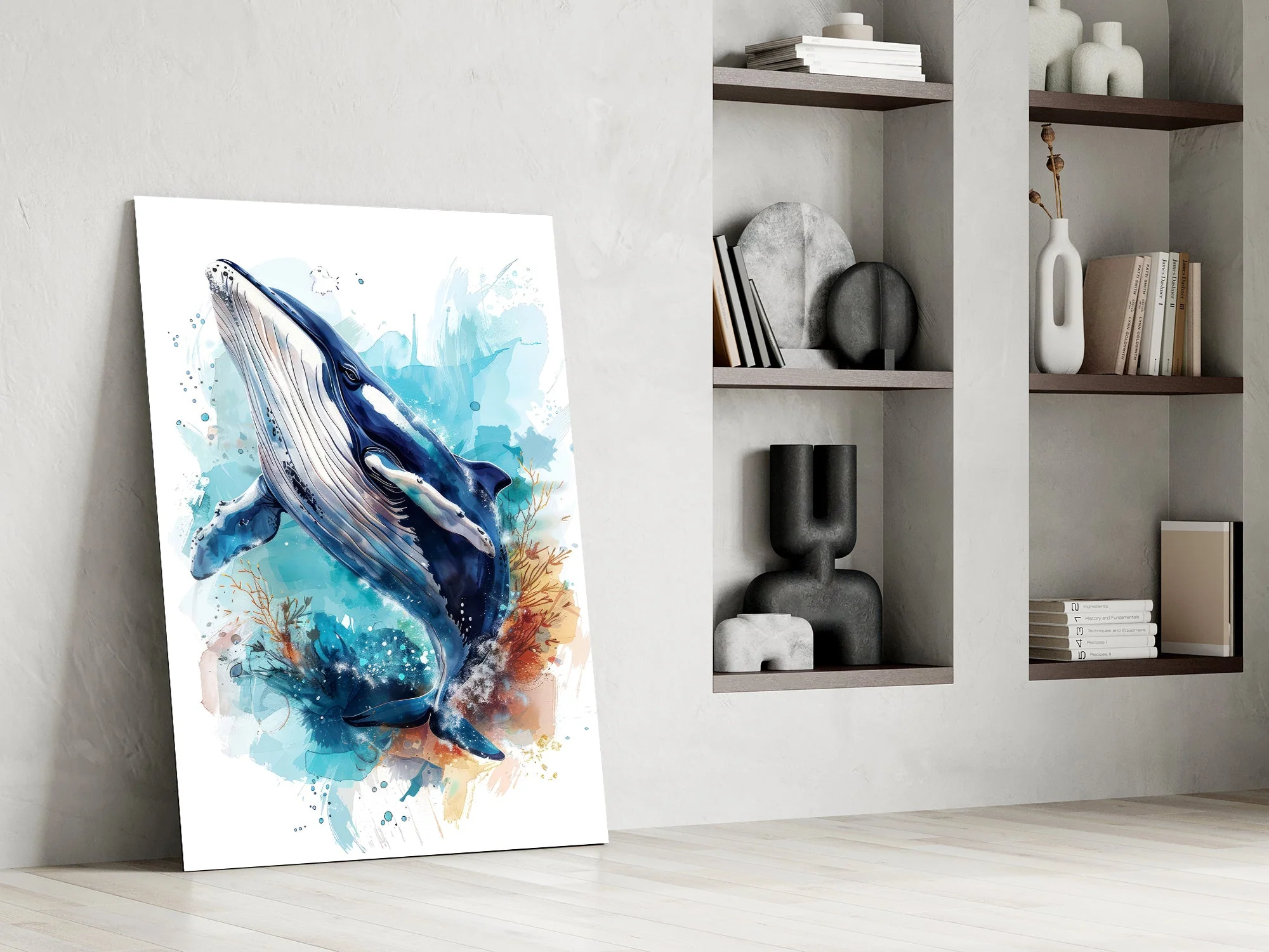 Majestic Deep Blue Breach Glass Wall Art - Image 7