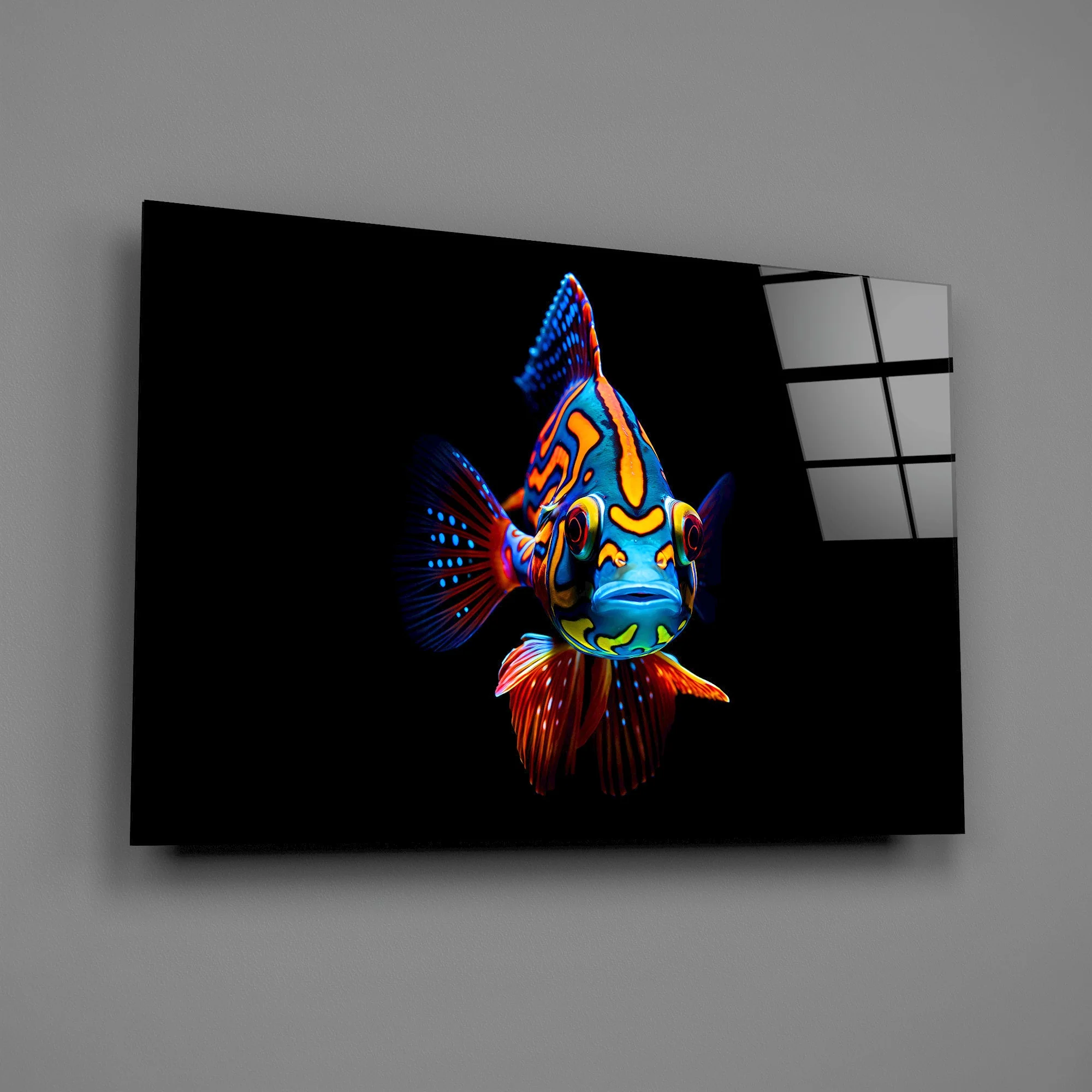 Vivid Aquatic Artwork Glass Wall Art - Image 2