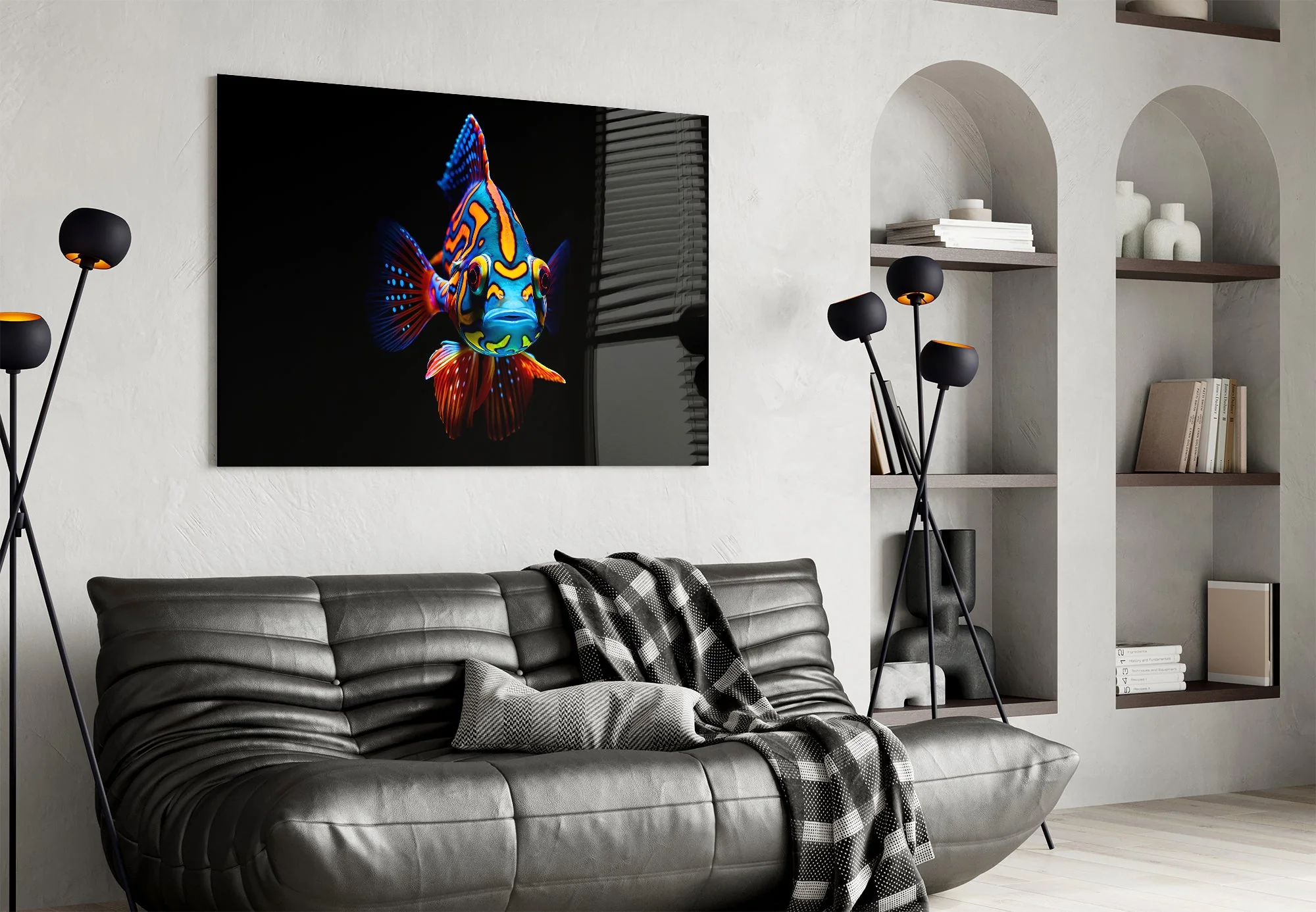 Vivid Aquatic Artwork Glass Wall Art - Image 4