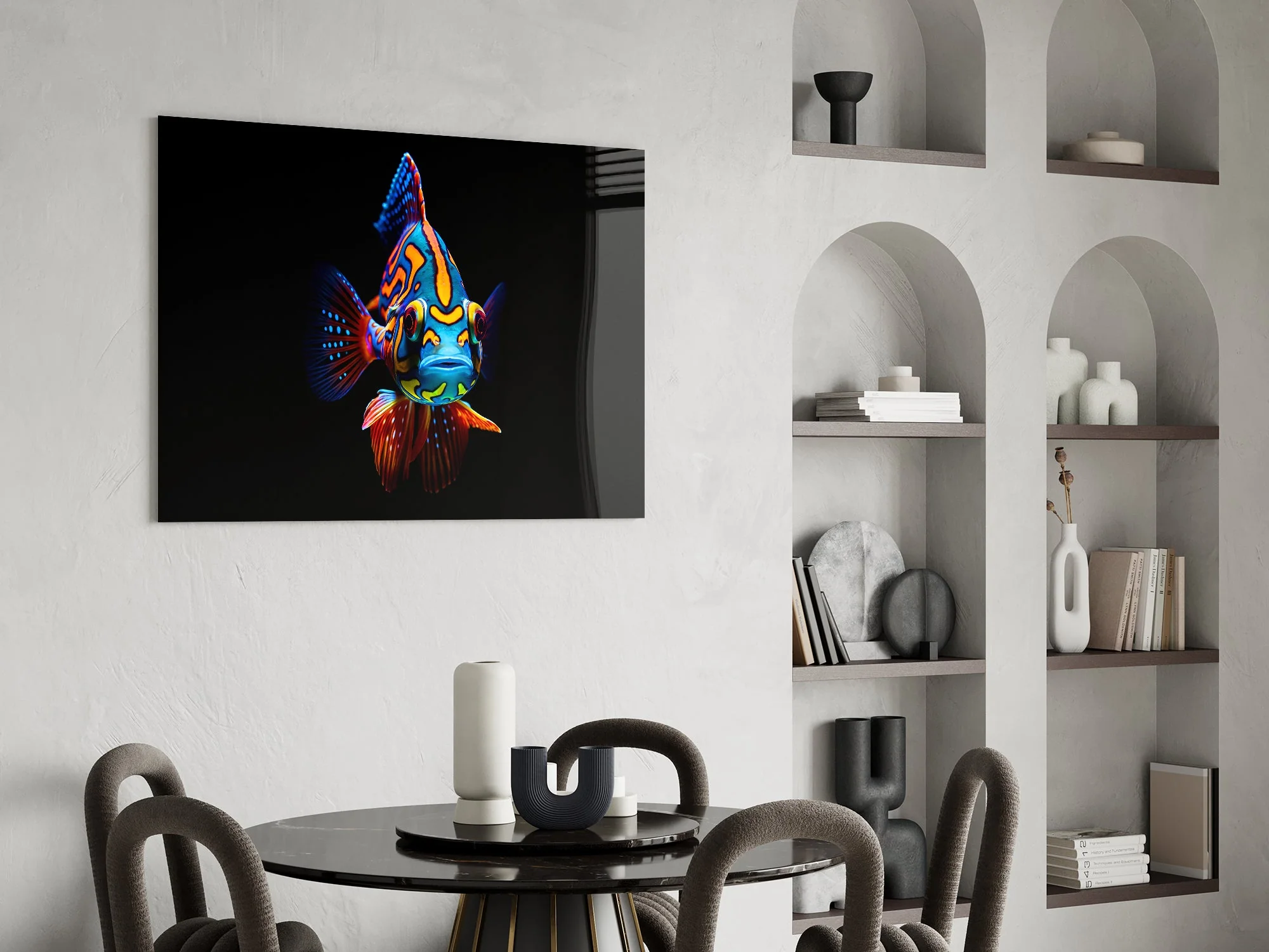 Vivid Aquatic Artwork Glass Wall Art - Image 6