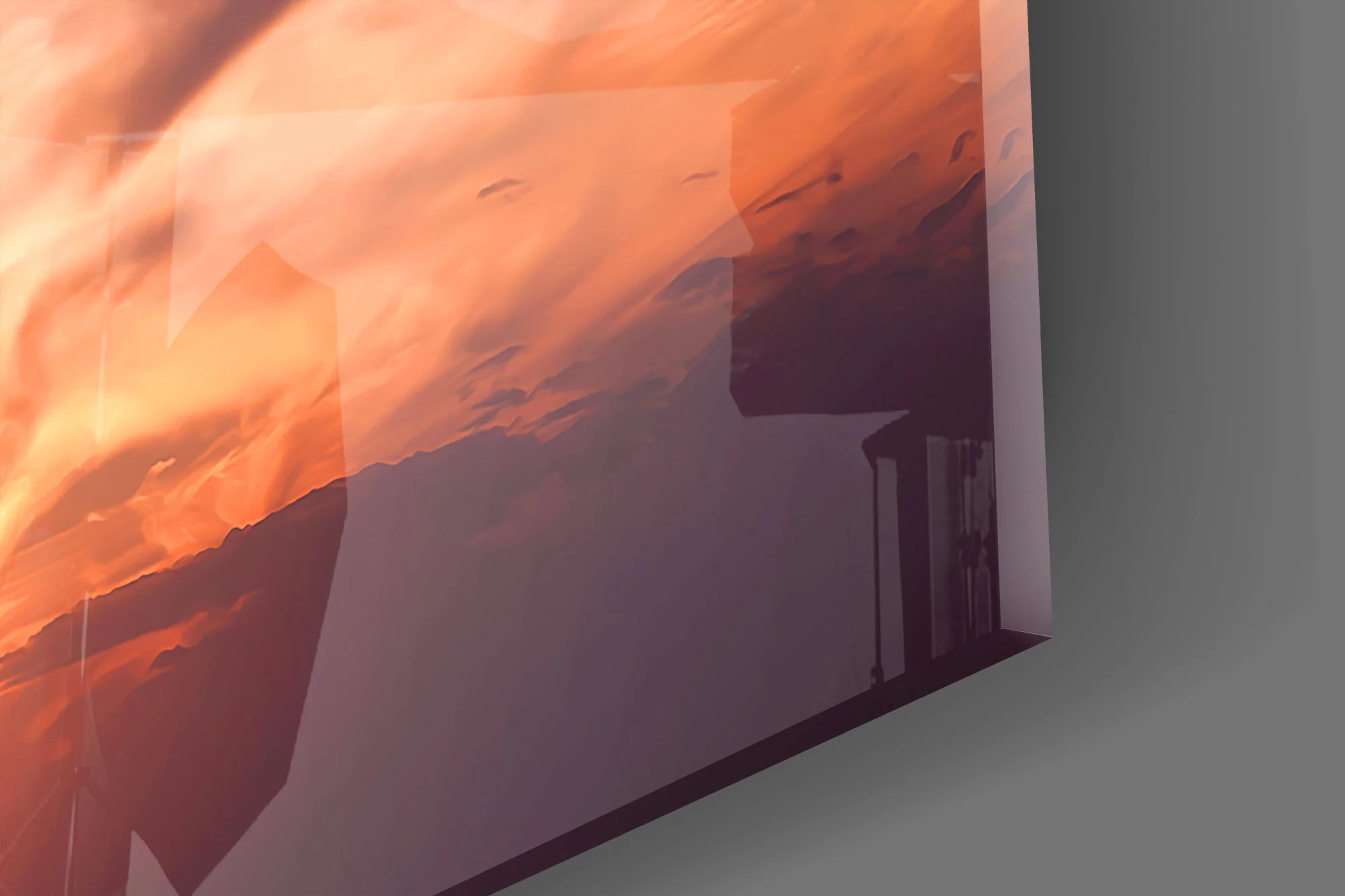 Fiery Twilight Horizon Glass Wall Art - Image 3