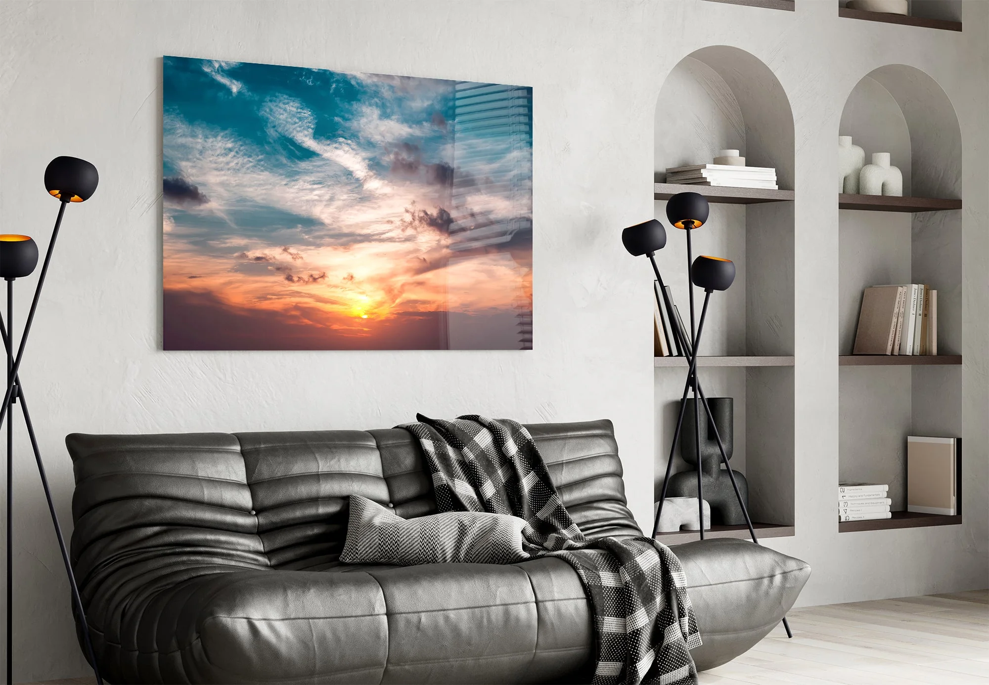Fiery Twilight Horizon Glass Wall Art - Image 4