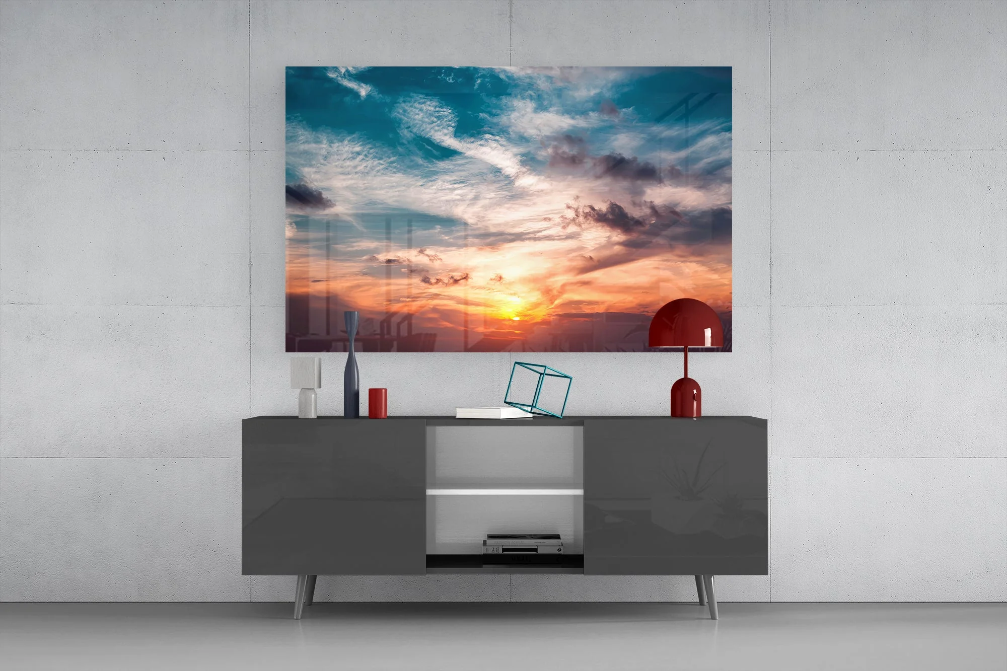 Fiery Twilight Horizon Glass Wall Art - Image 8