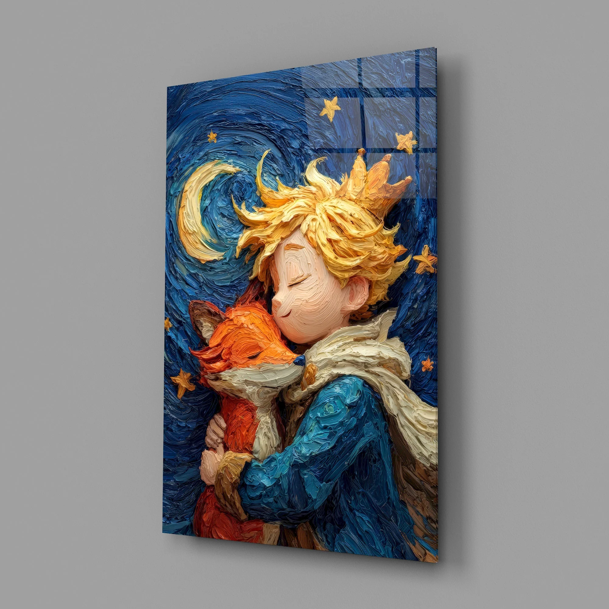Celestial Embrace Glass Wall Art - Image 2