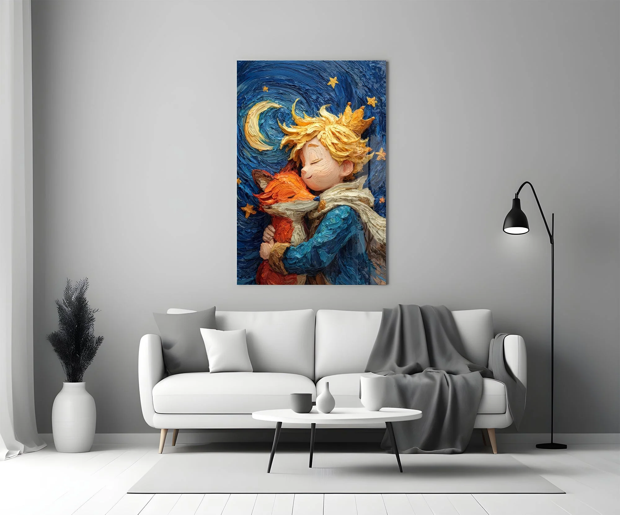 Celestial Embrace Glass Wall Art - Image 5