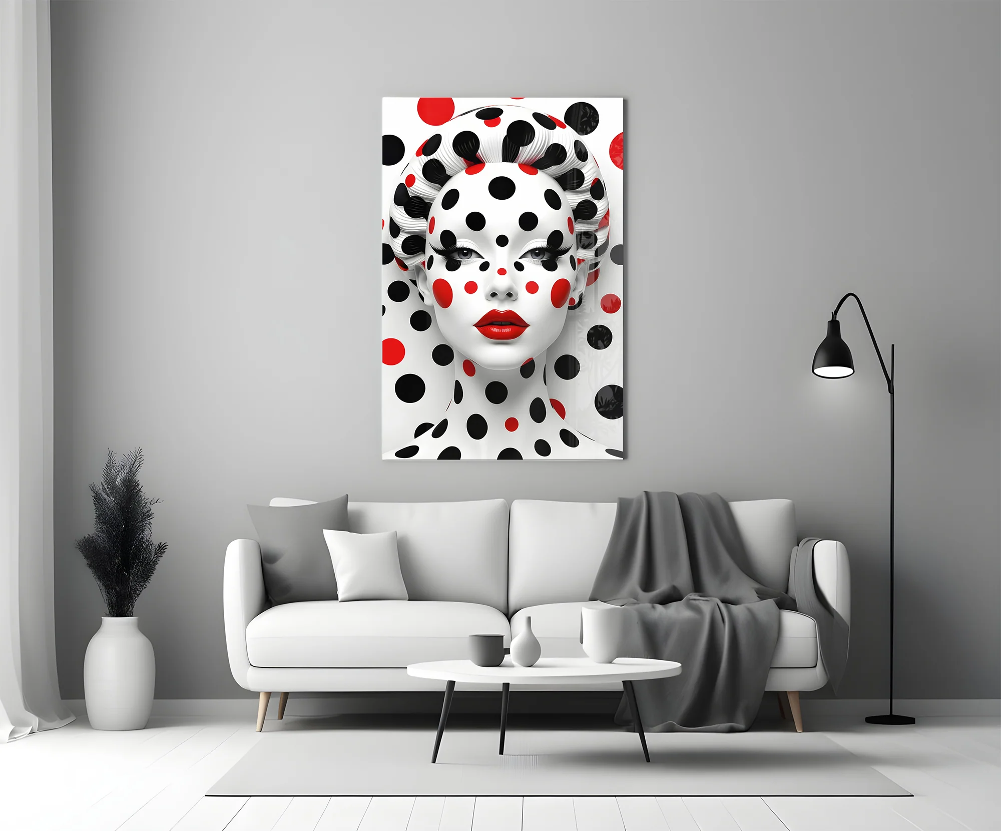 Polka Dot Glamour Glass Wall Art - Image 5