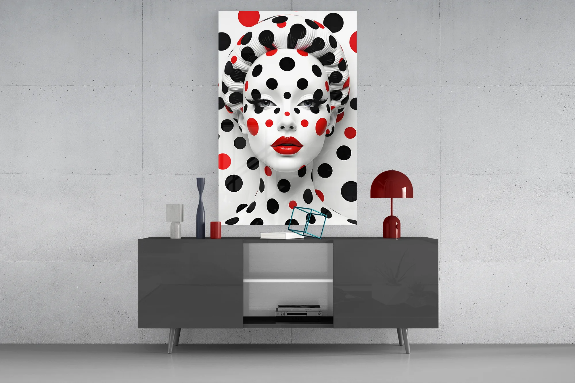 Polka Dot Glamour Glass Wall Art - Image 8
