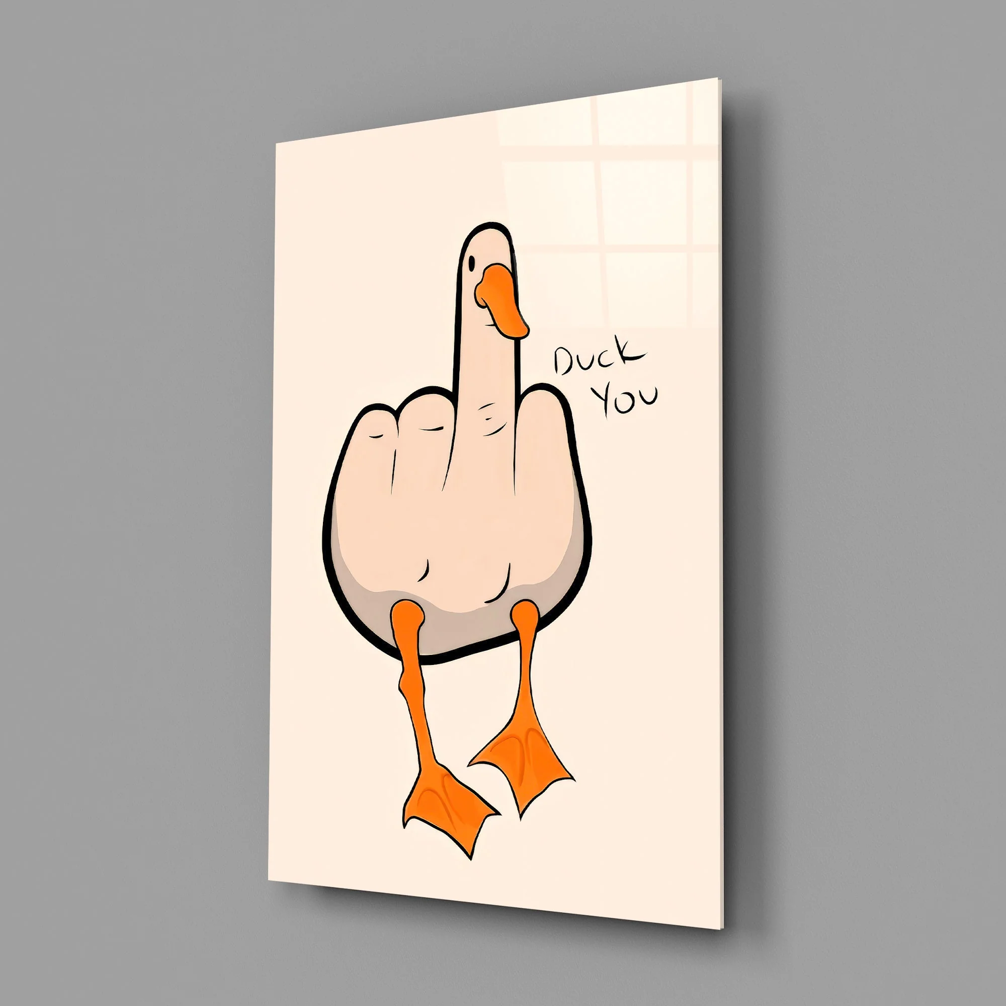 Sassy Duck Pun Glass Wall Art - Image 2