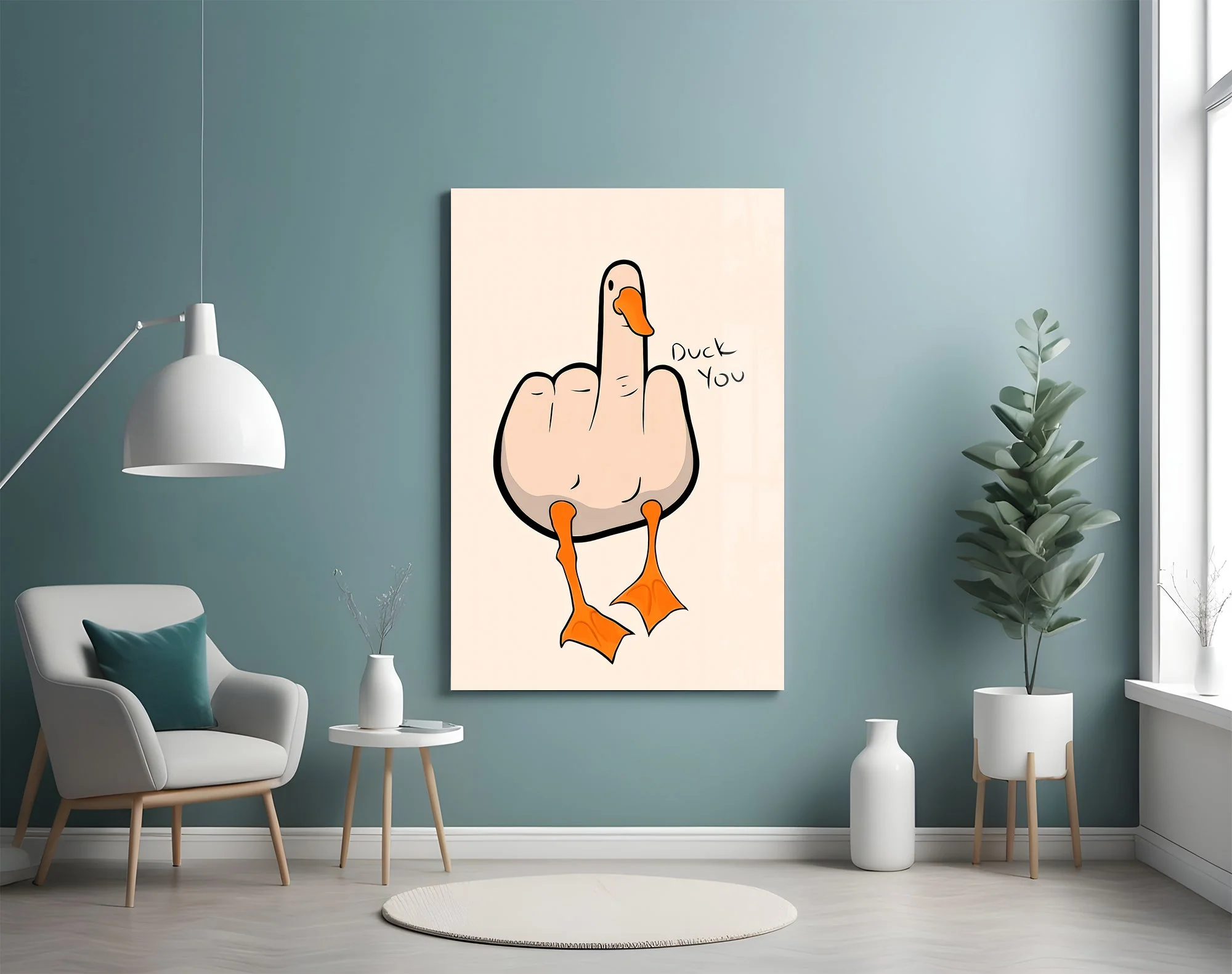 Sassy Duck Pun Glass Wall Art - Image 4