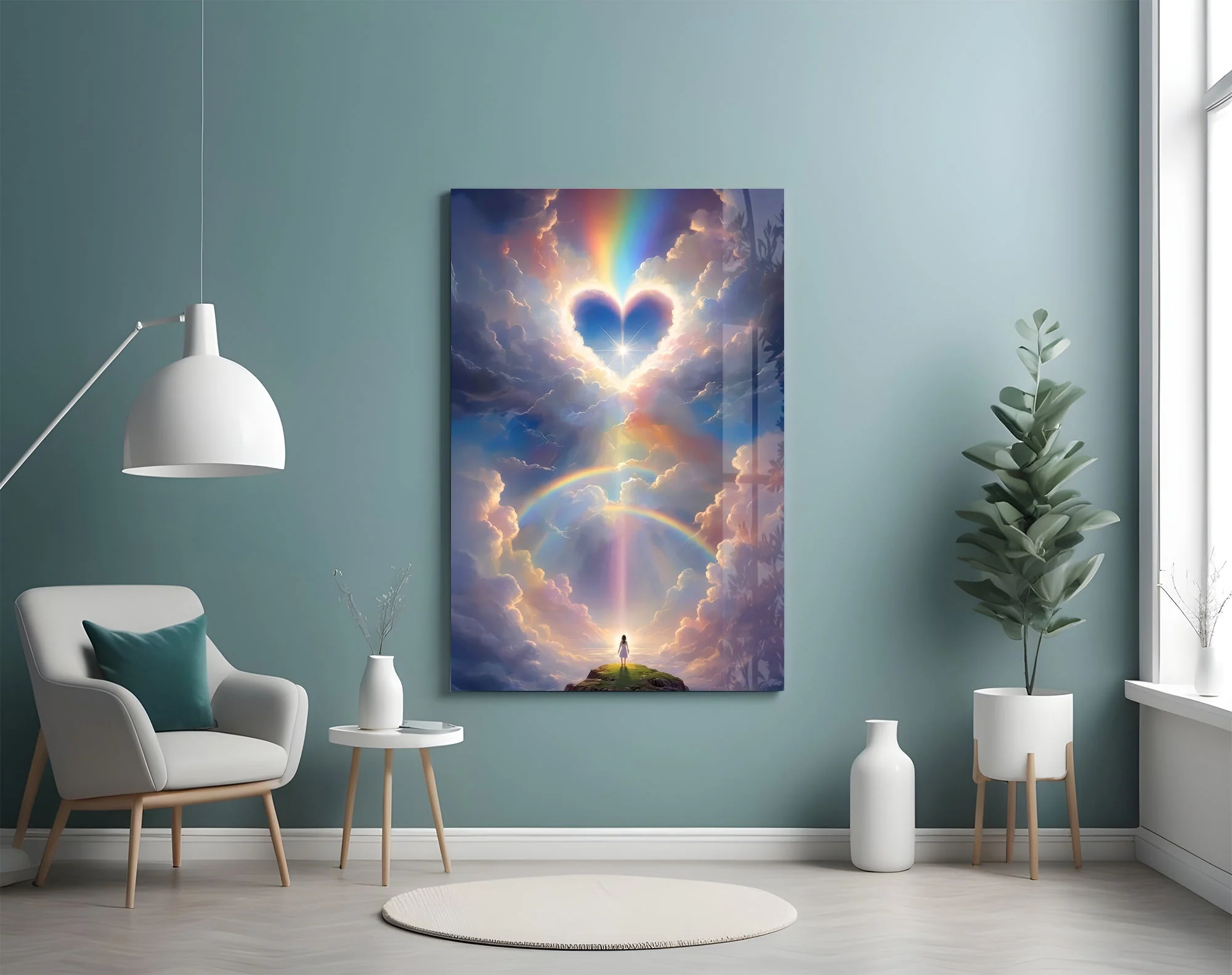 Celestial Heart Horizon Glass Wall Art - Image 4