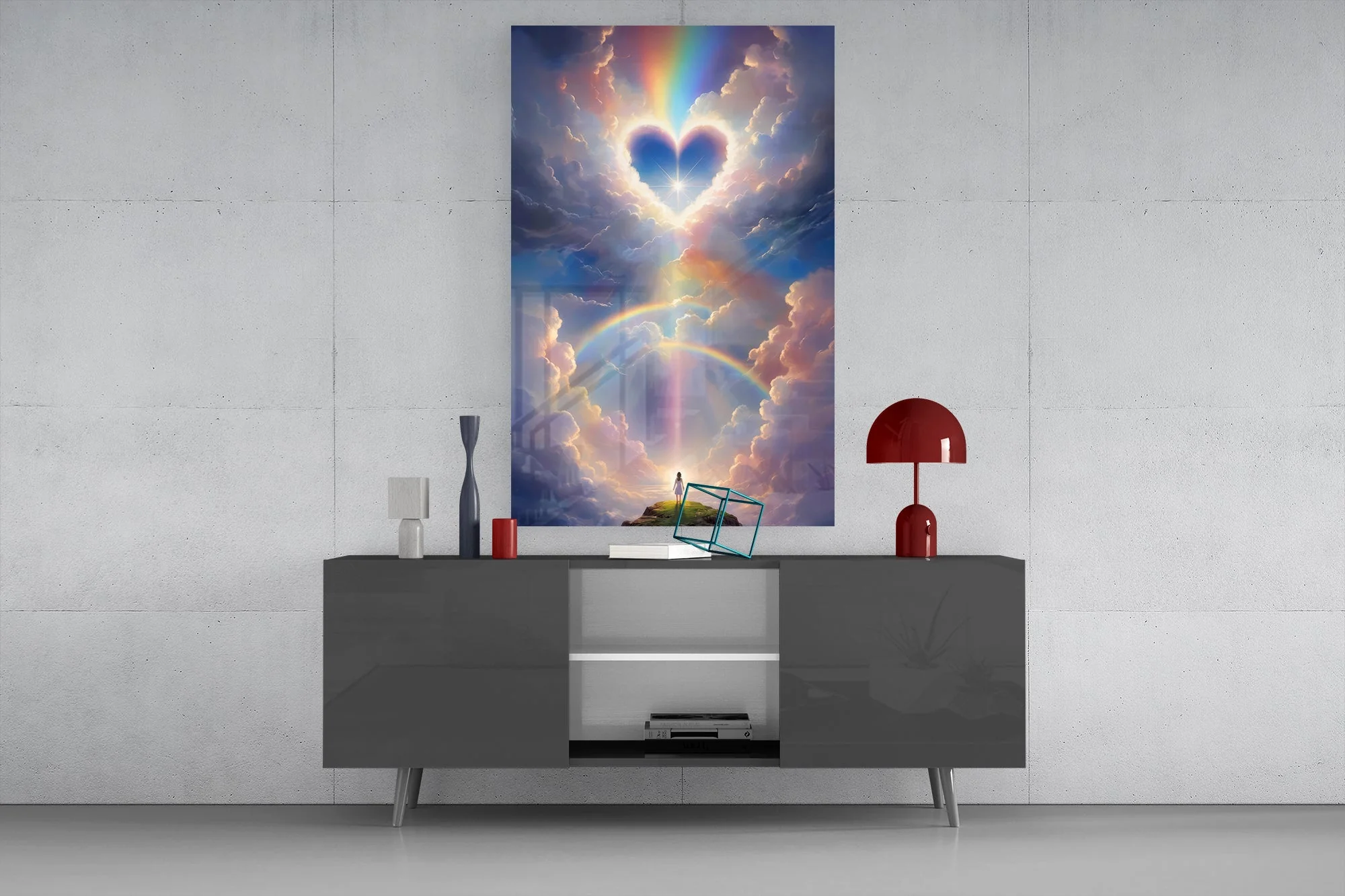 Celestial Heart Horizon Glass Wall Art - Image 8