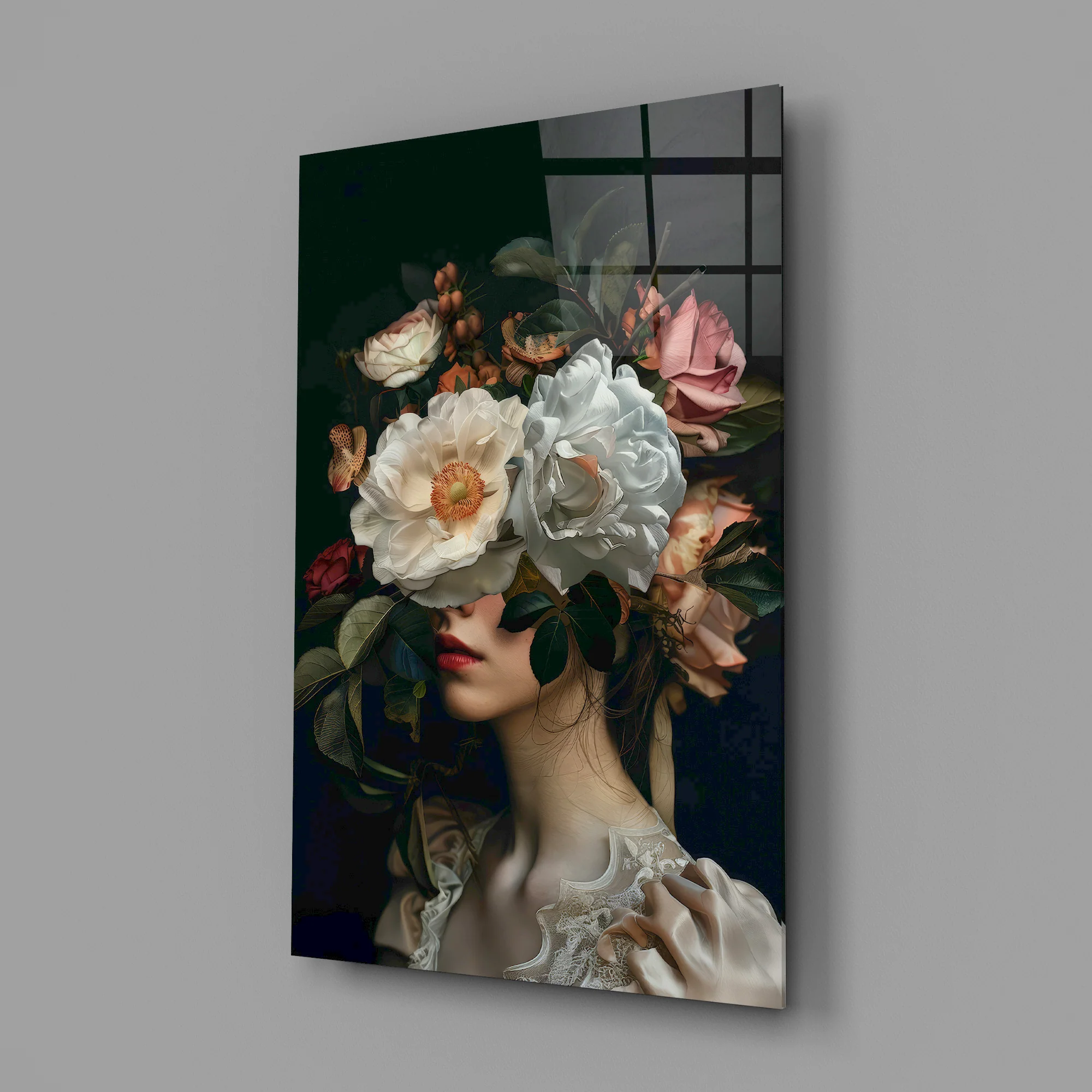 Floral Fantasy Glass Wall Art - Image 2