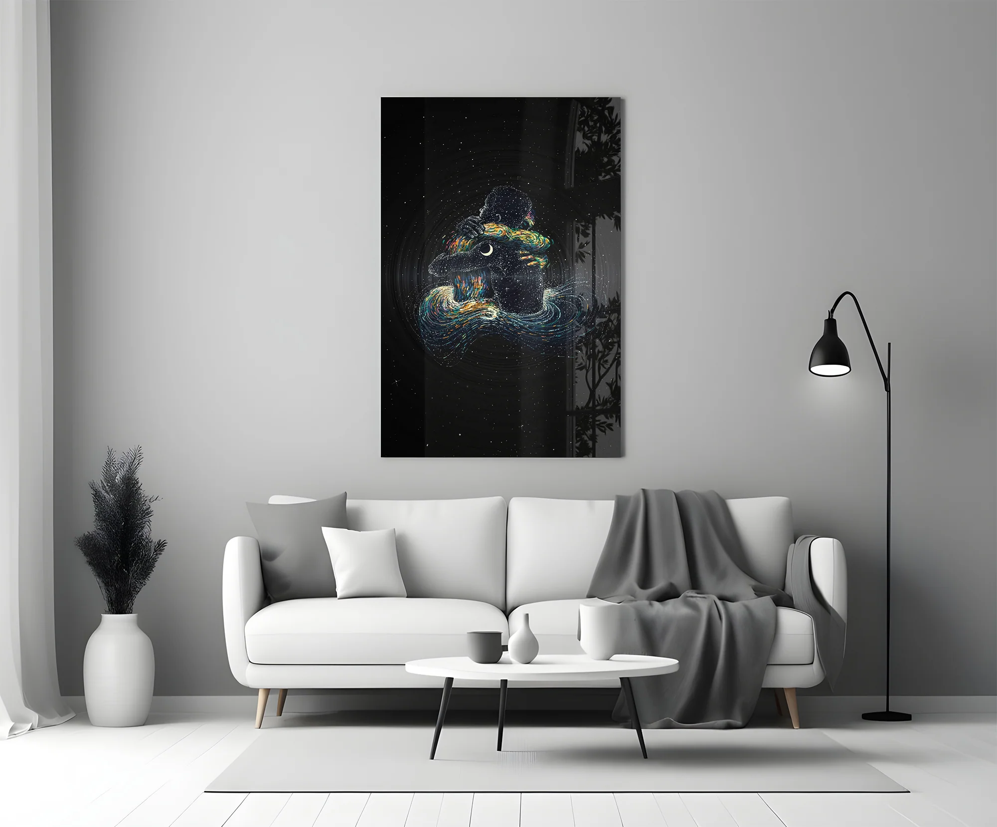 Galactic Horse in Space Glass Wall Art - Image 5