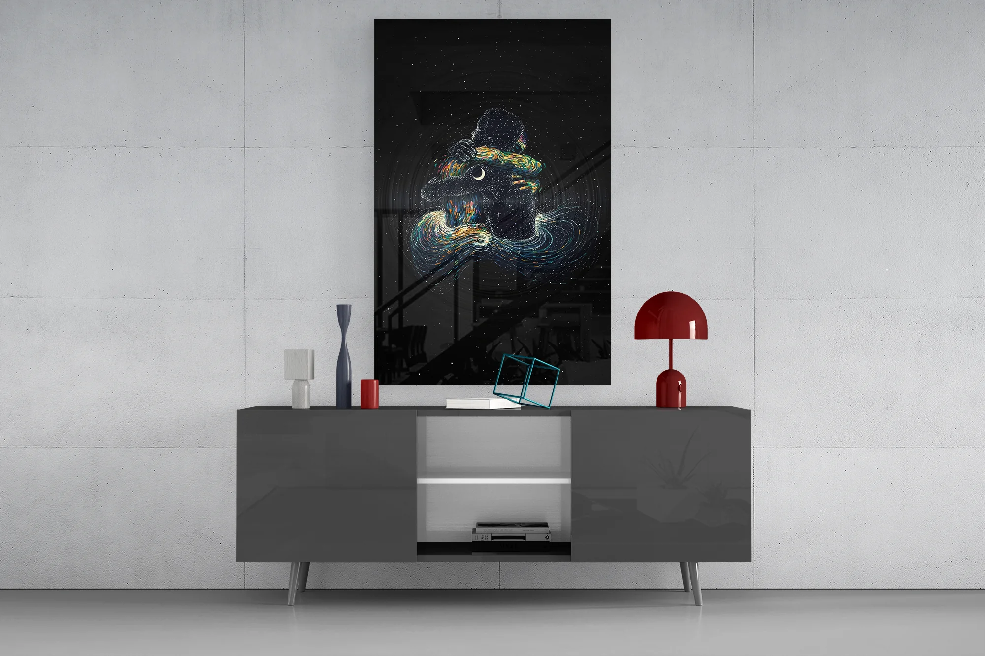 Galactic Horse in Space Glass Wall Art - Image 8