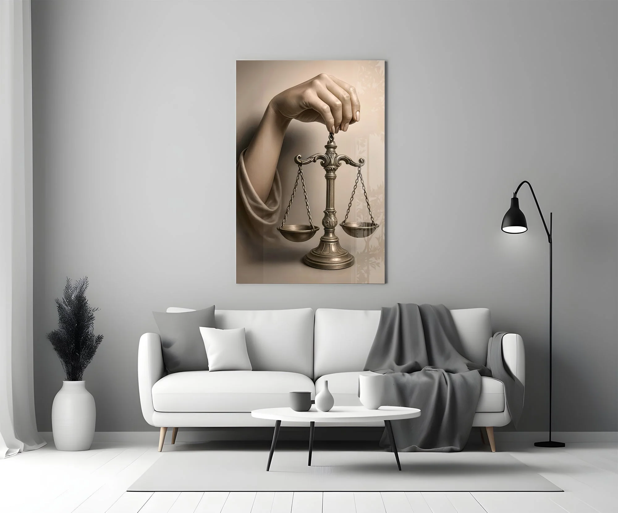 Hand of Just Balance Glass Wall Art - Image 5