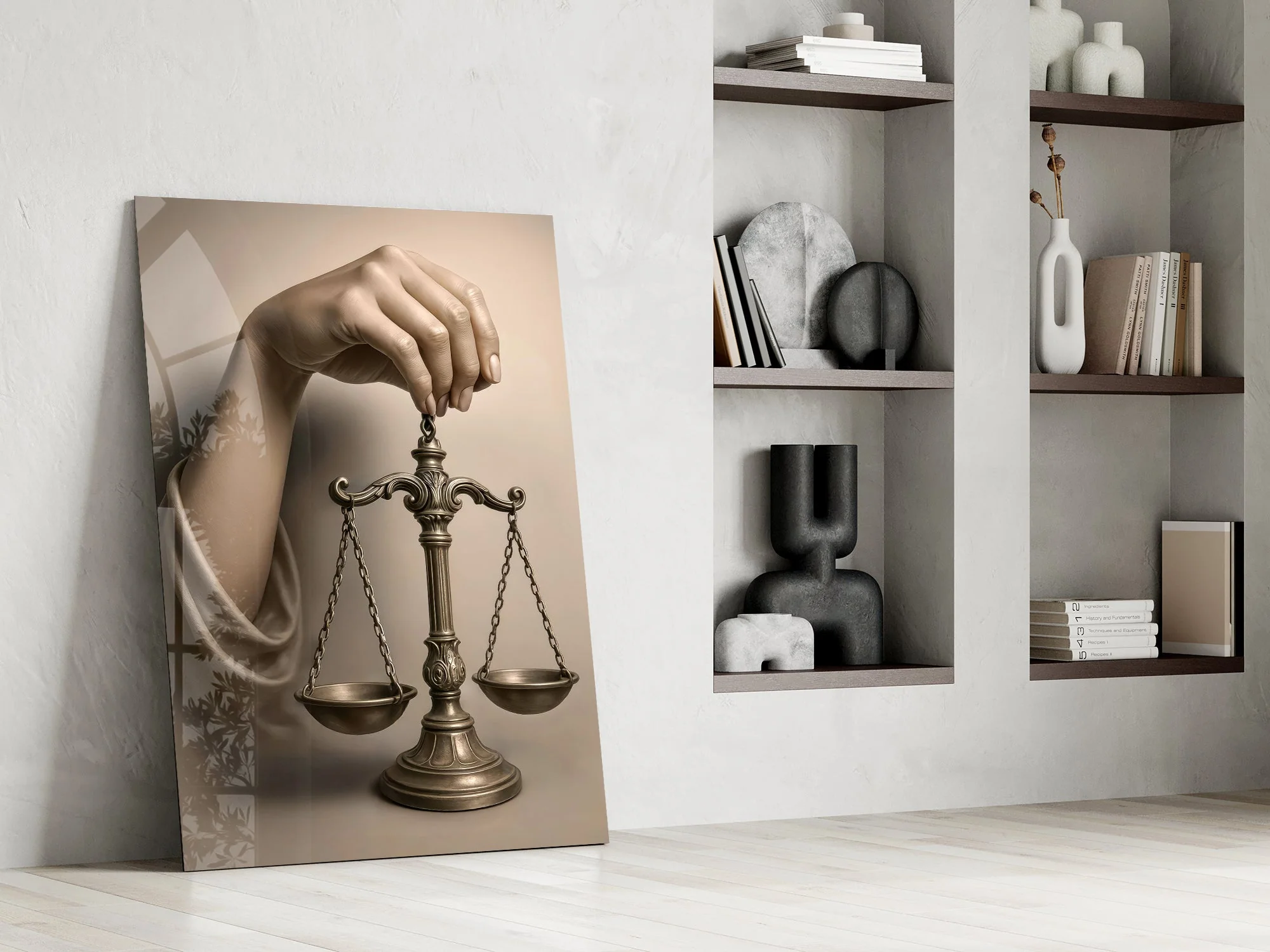 Hand of Just Balance Glass Wall Art - Image 7
