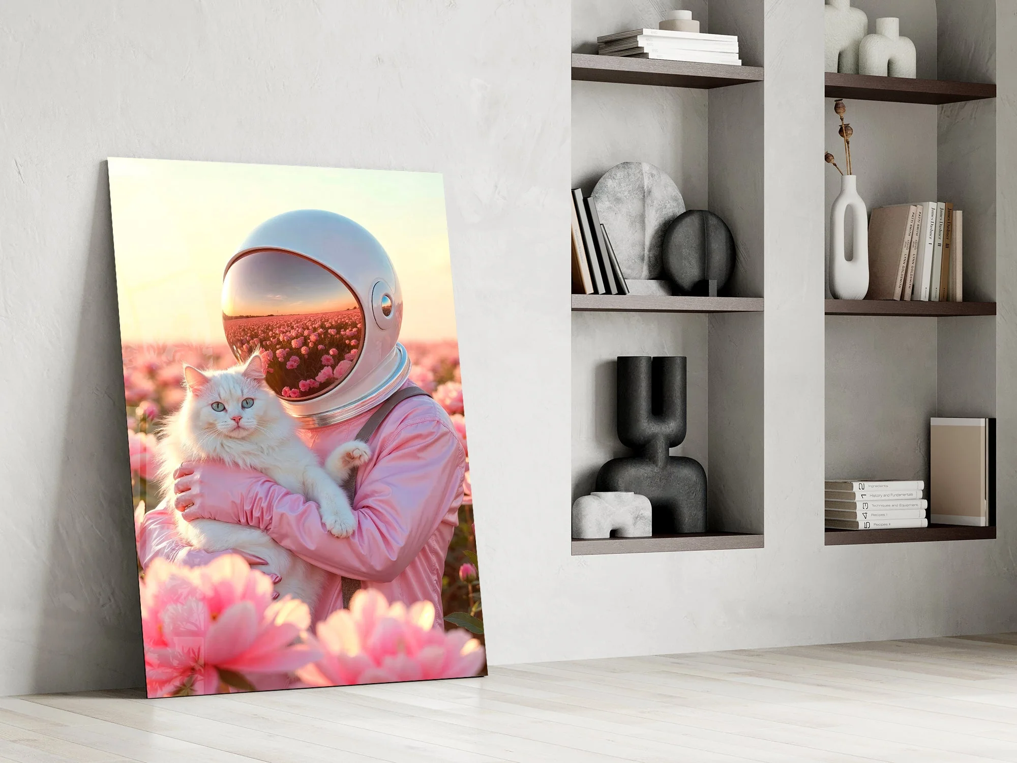 Interstellar Floral Embrace Glass Wall Art - Image 7
